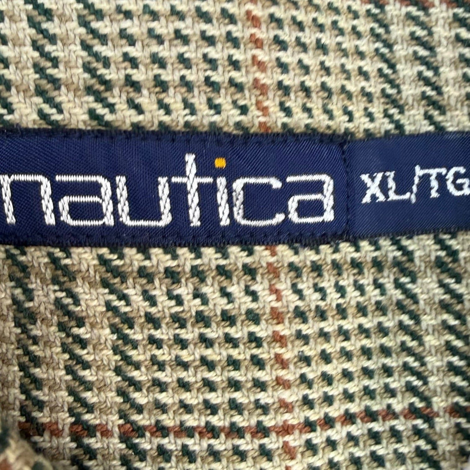 Vintage Nautica Flannel Button Up Shirt Yellow