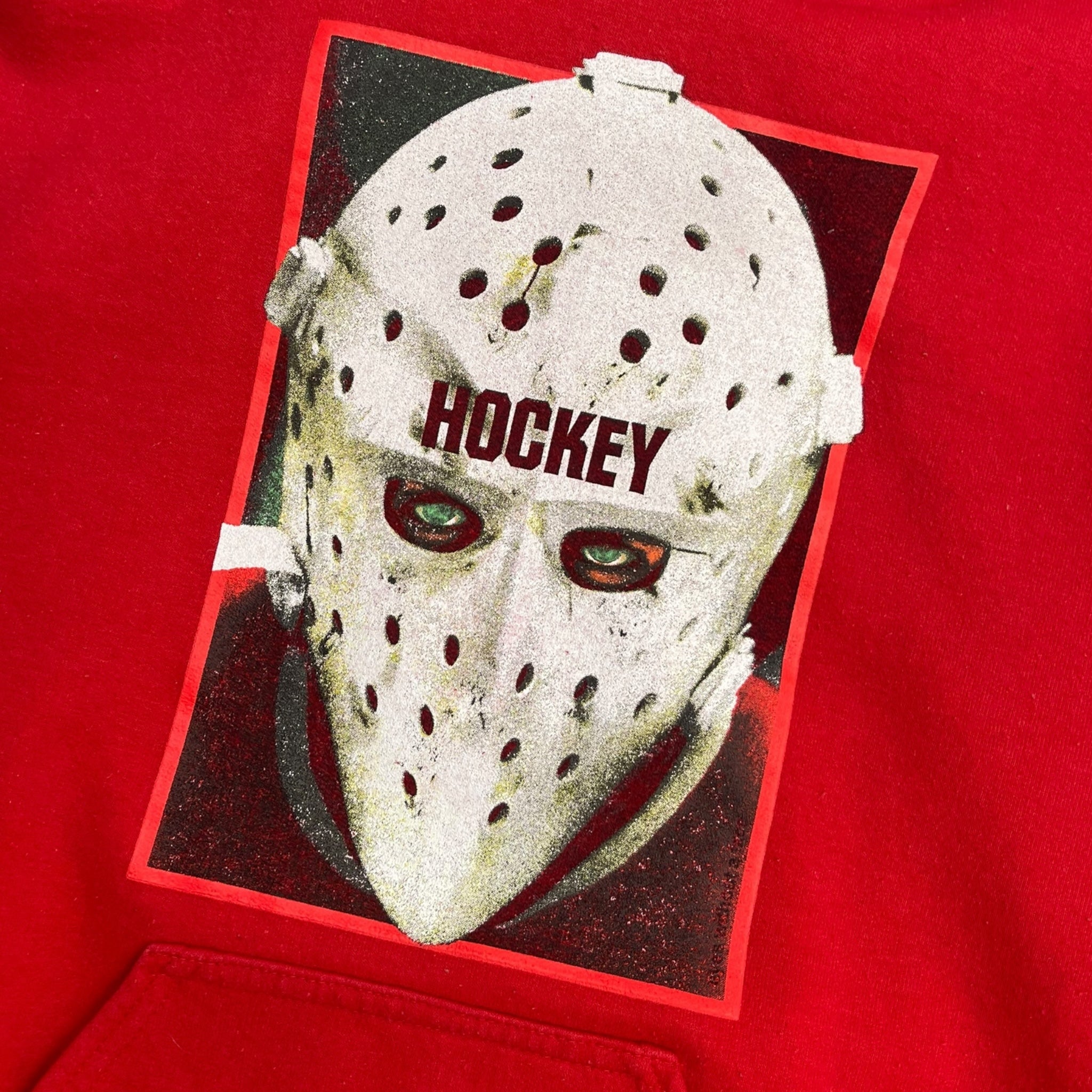 Hockey Goalie Mask Pullover Hoodie Red