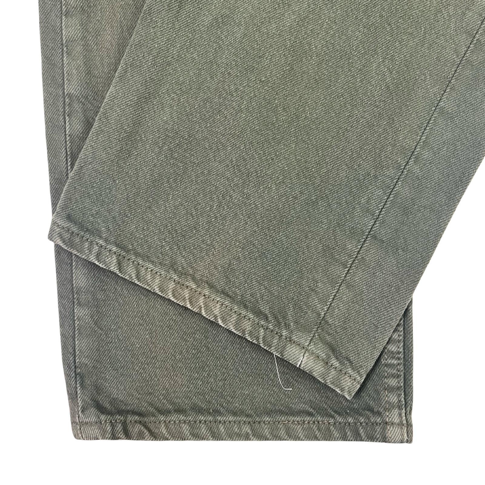 Vintage Levi's 501 Garment-Dyed Olive Green Denim Jeans