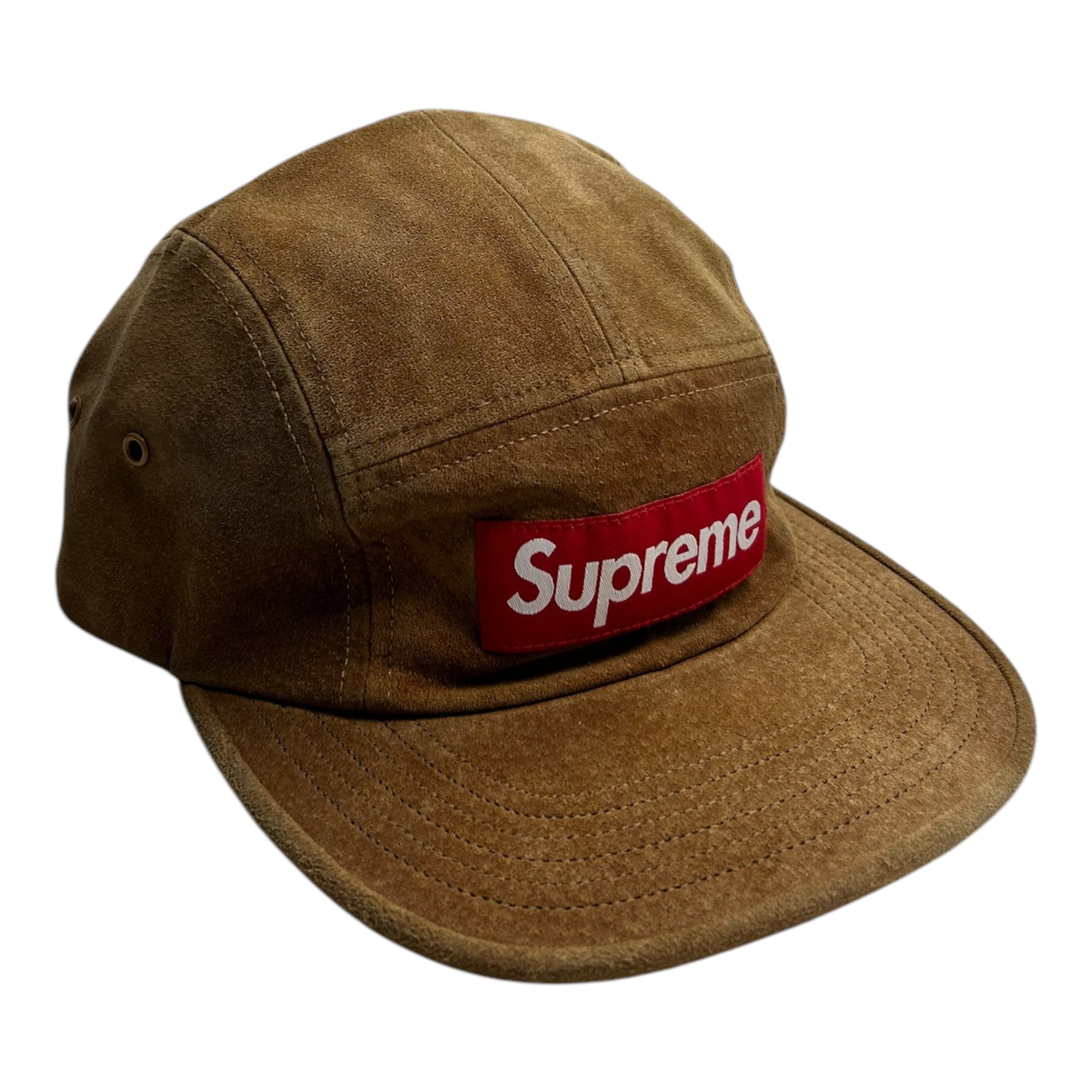 Supreme SS17 Suede Camp Cap Brown