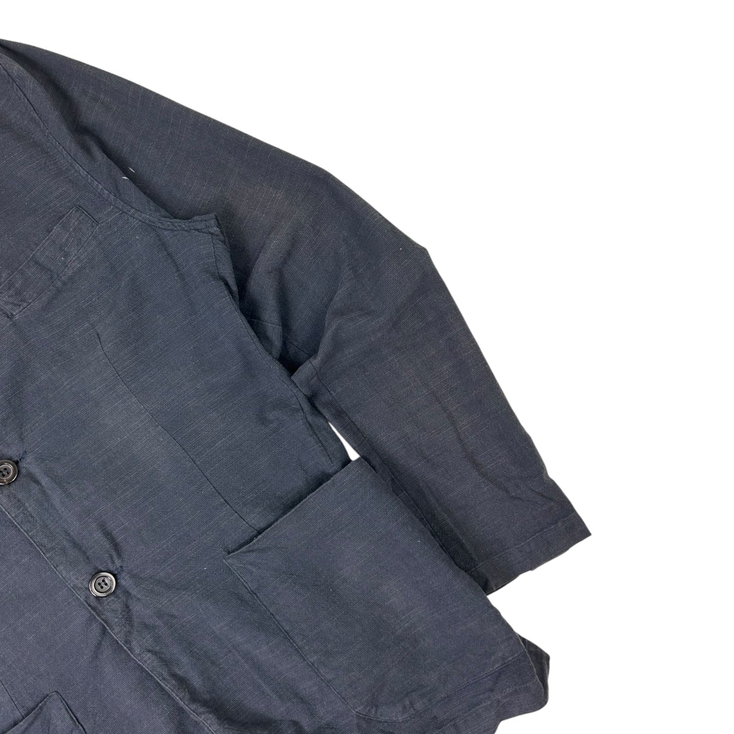Our Legacy Midnight Flame Linen Blend Blazer Dark Grey