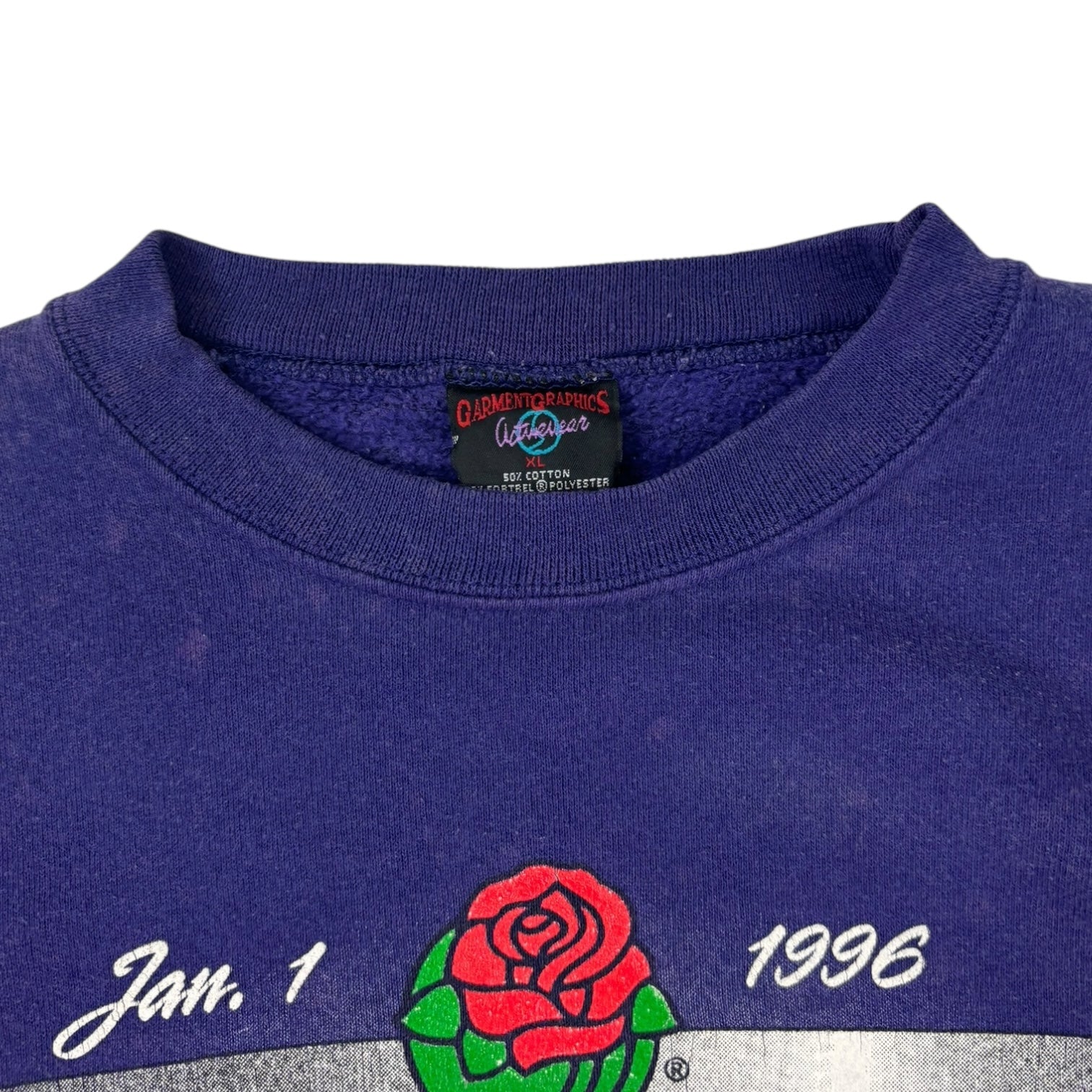 Vintage 1996 Pasadena Rose Bowl Northwestern Wildcats Crewneck Purple