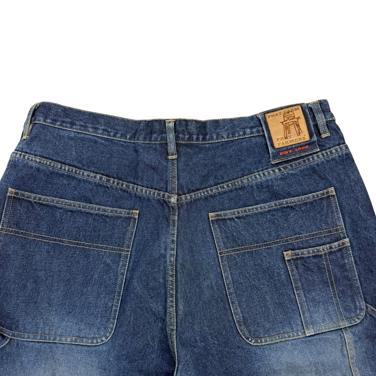 Vintage Phat Farm Faded Denim Carpenter Pants Blue