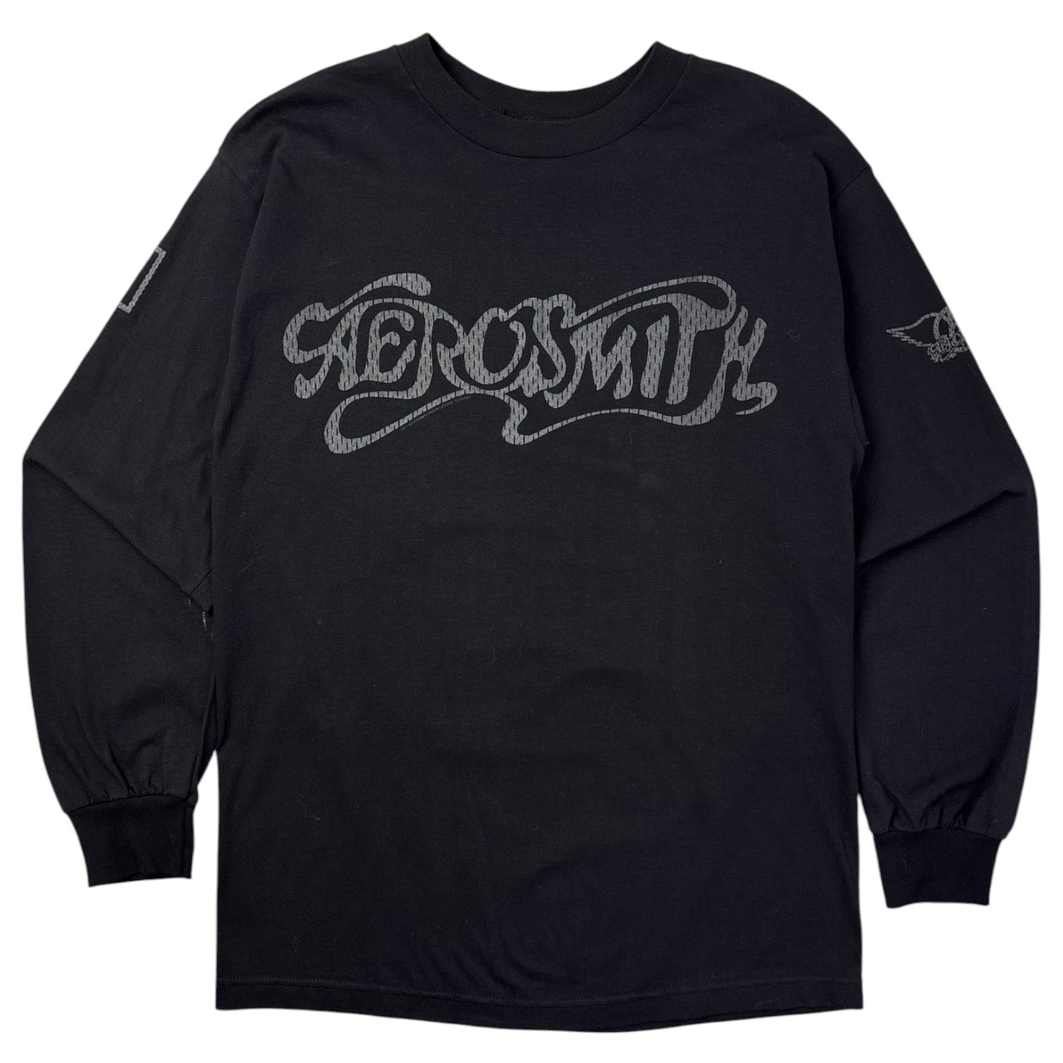 2001 Aerosmith Mesh Logo L/S T-Shirt Black