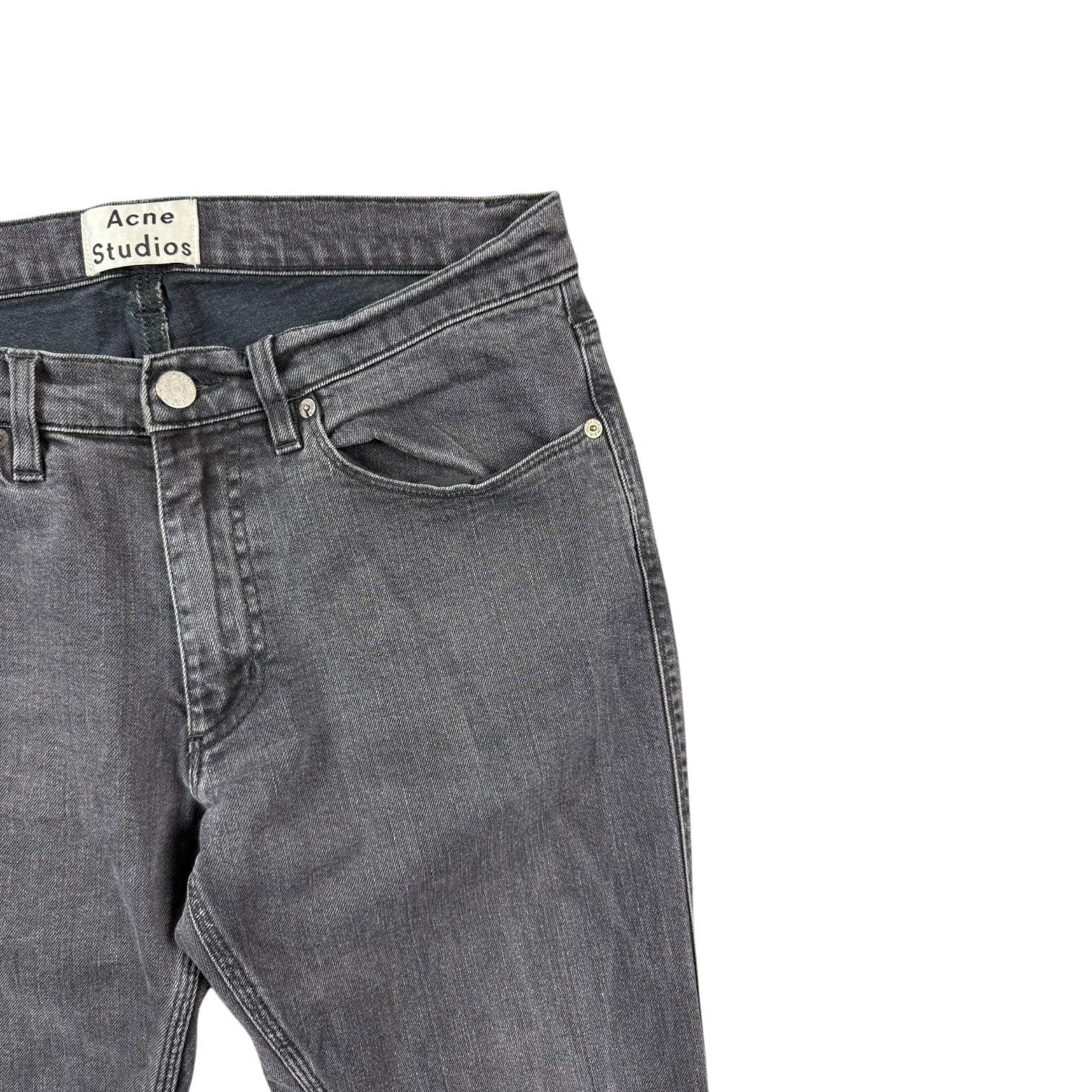 Acne Studios Max Used Cash Denim Jeans Washed Black