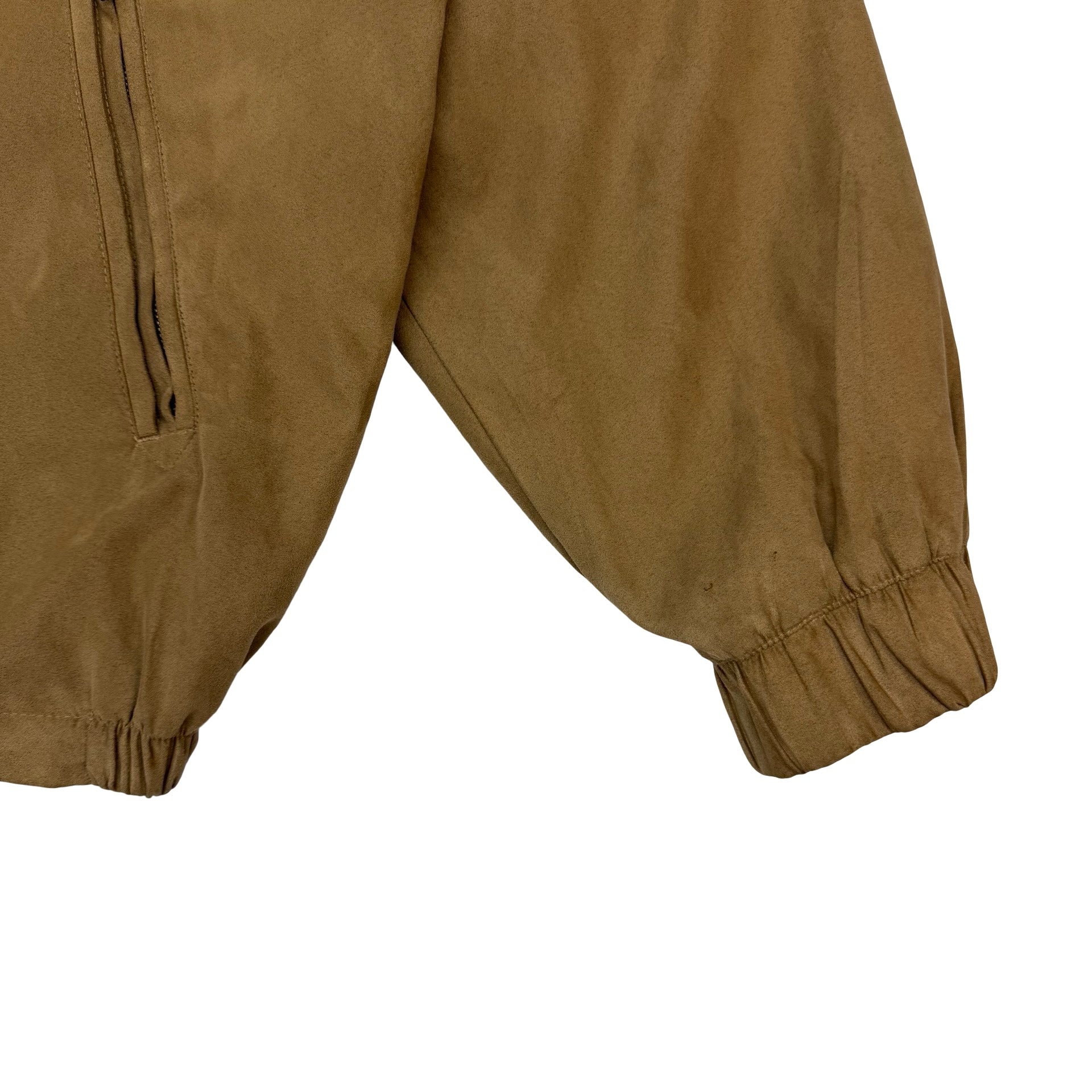 Vintage Suede Zip Up Jacket Brown