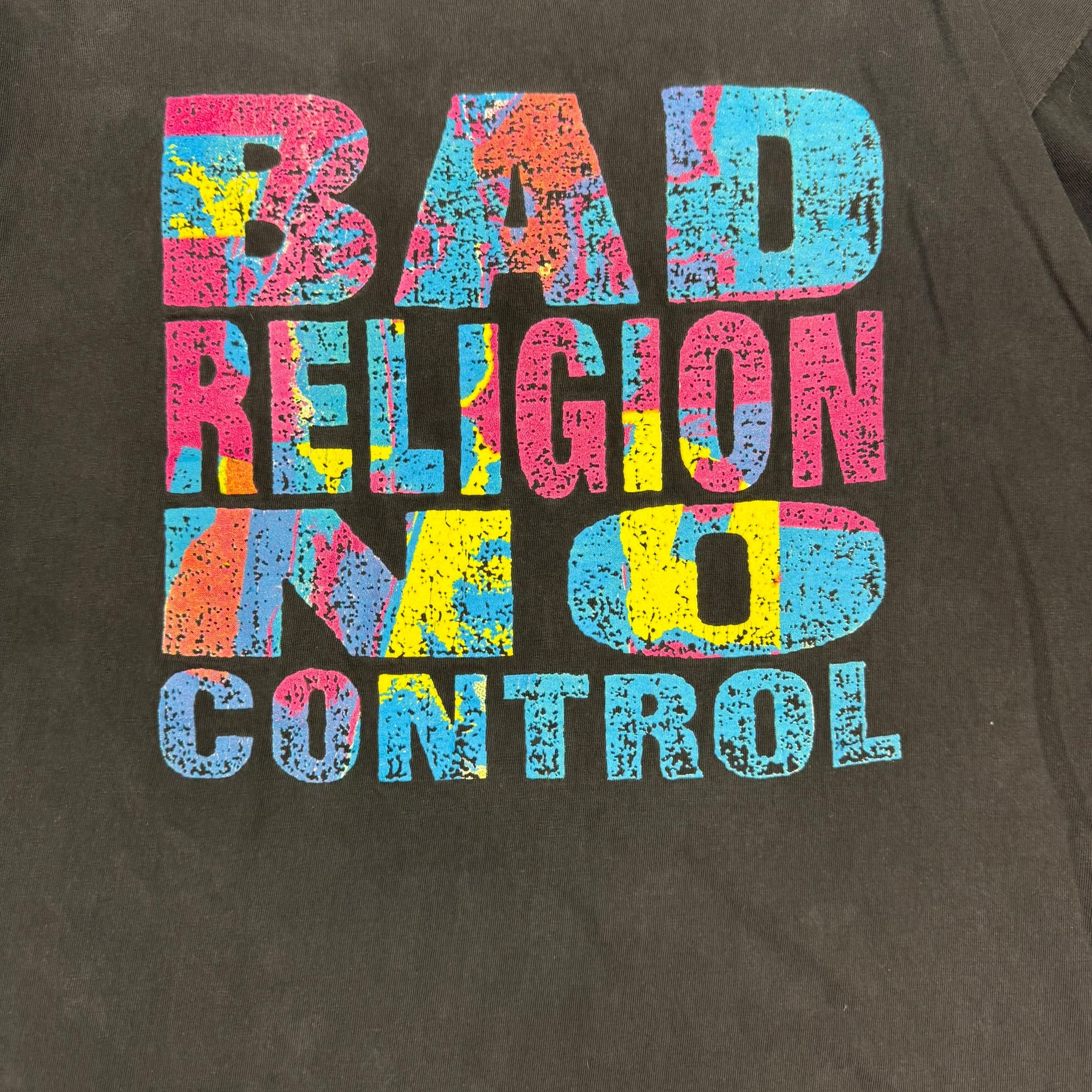 Vintage 1989 Bad Religion No Control Epitaph Records Tee Black