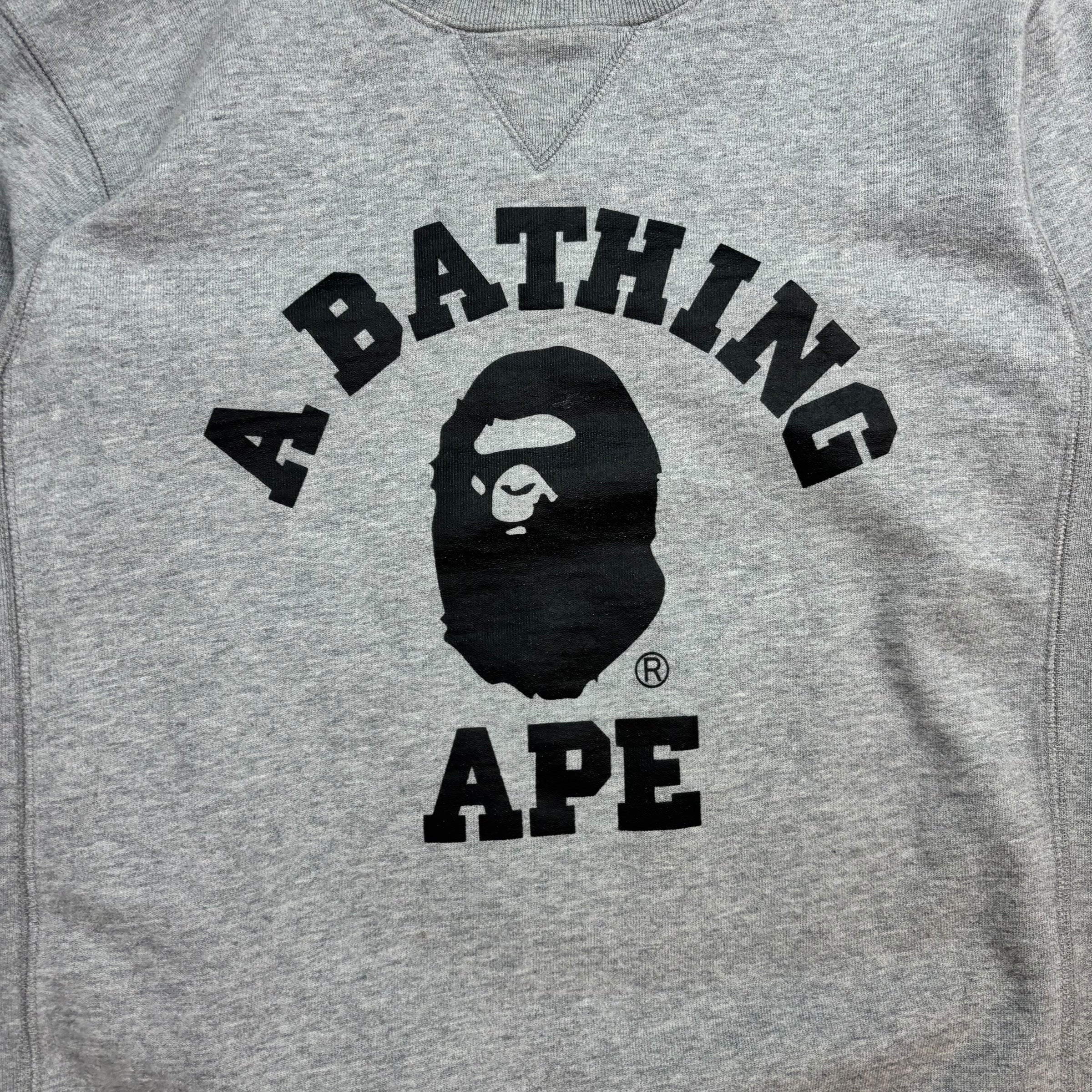 BAPE College Crewneck Grey