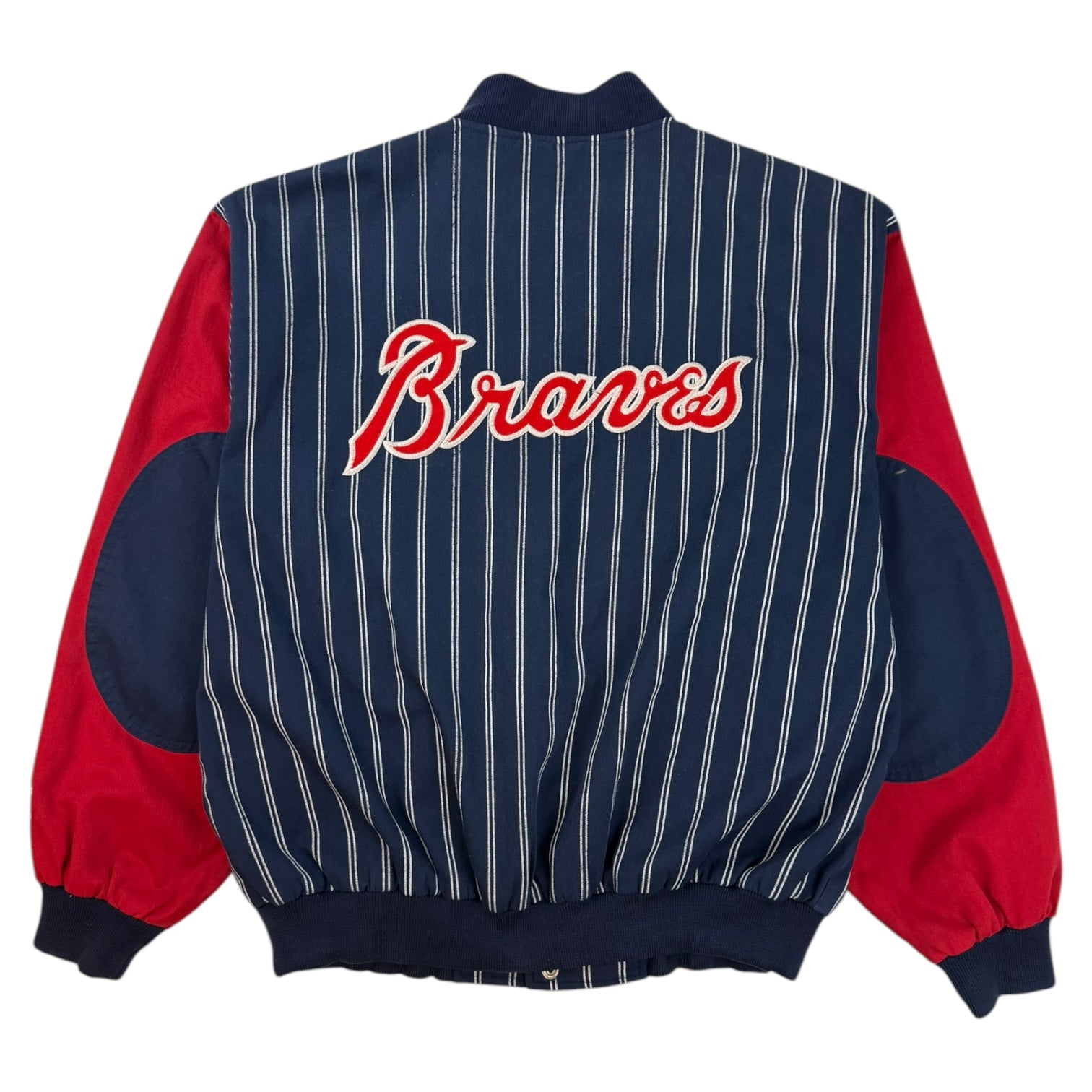 Vintage Atlanta Braves Starter Pinstripe Jacket Navy/Red