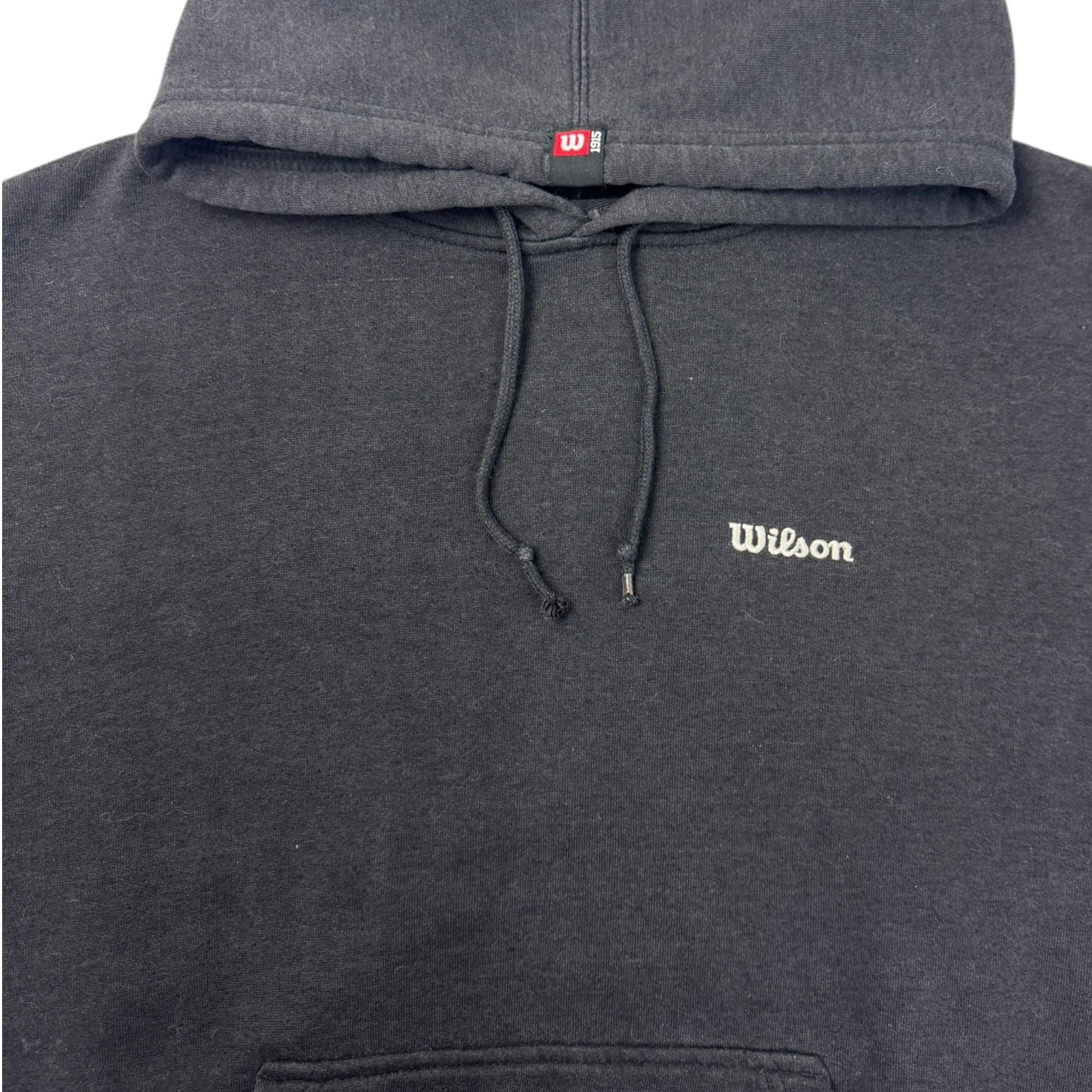 Vintage Wilson Embroidered Hoodie Black