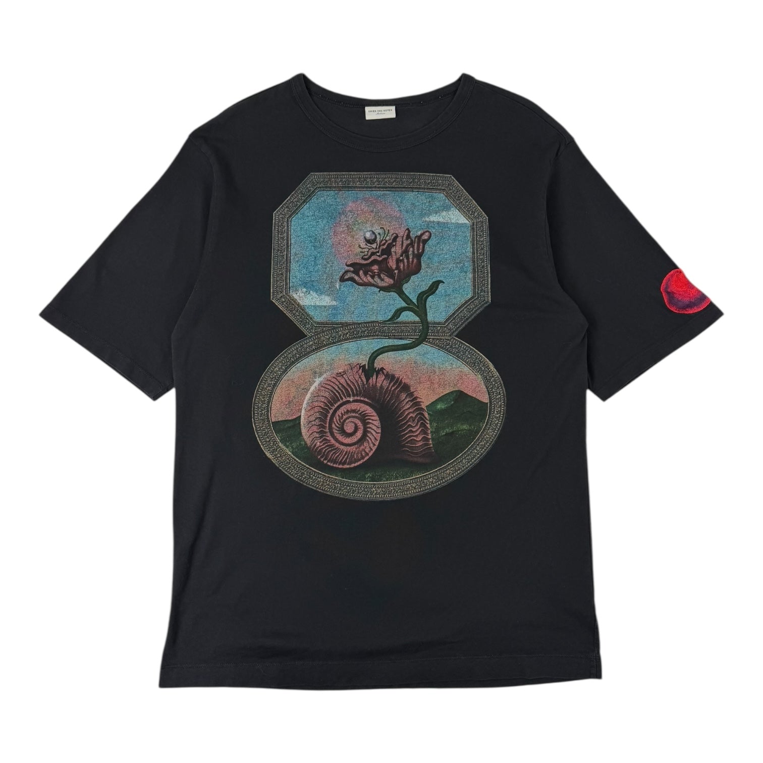 Dries Van Noten Graphic Print T-Shirt Black