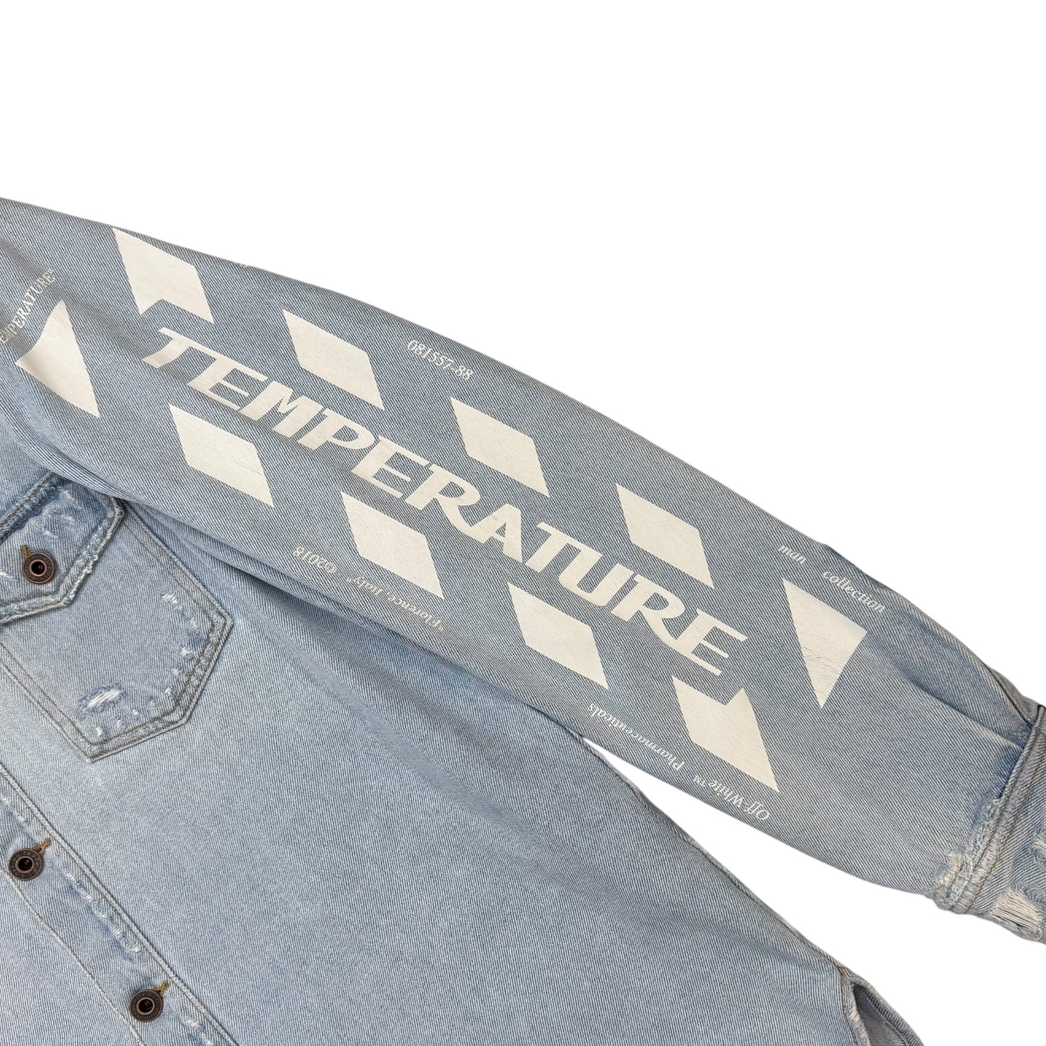 Off-White Temperature Button Up Shirt Light Blue