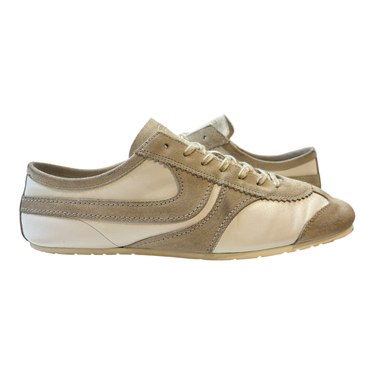 Dries Van Noten Low Top Leather Sneakers Grey/White (Used)