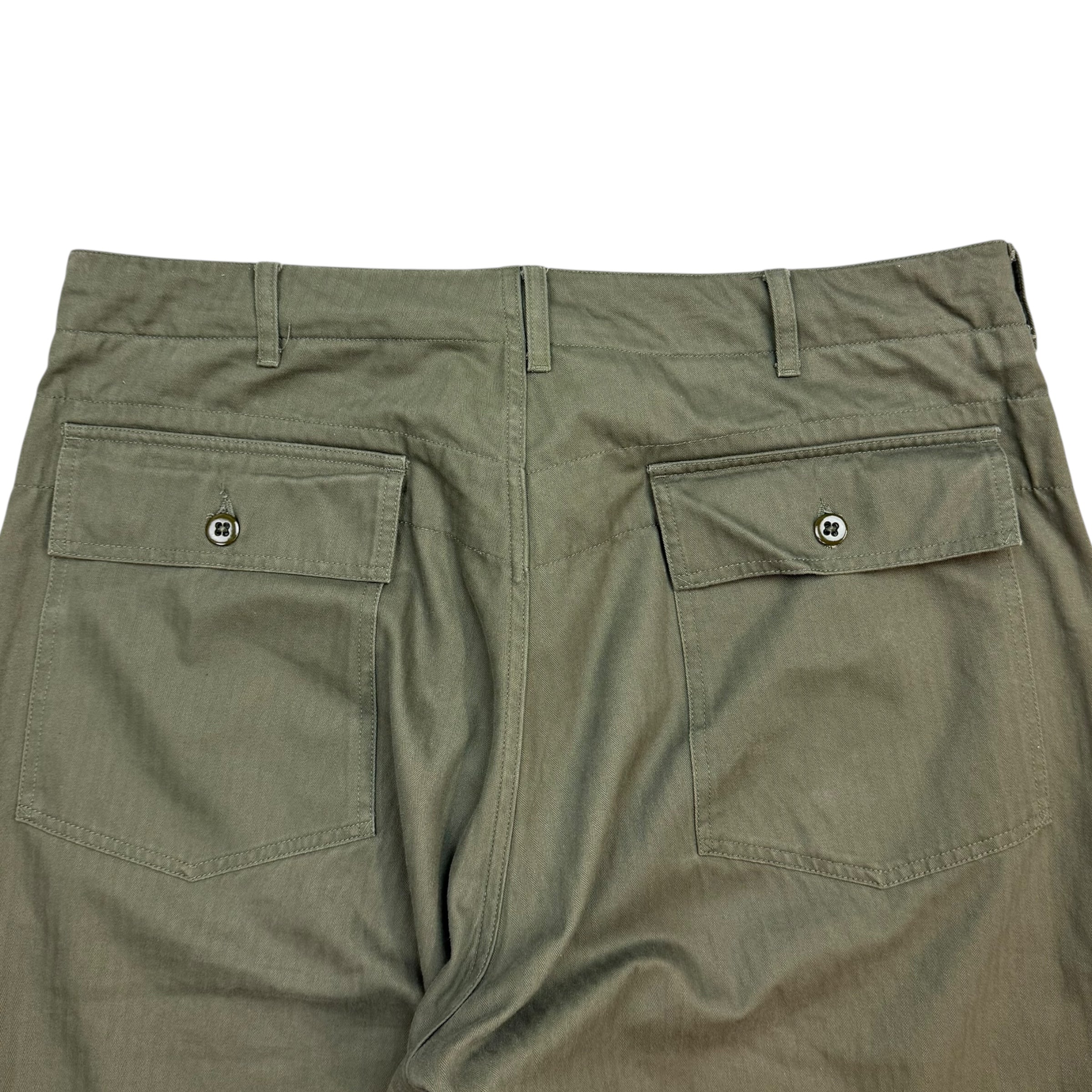 Engineered Garments Cotton Herringbone Twill Fatigue Pants Green