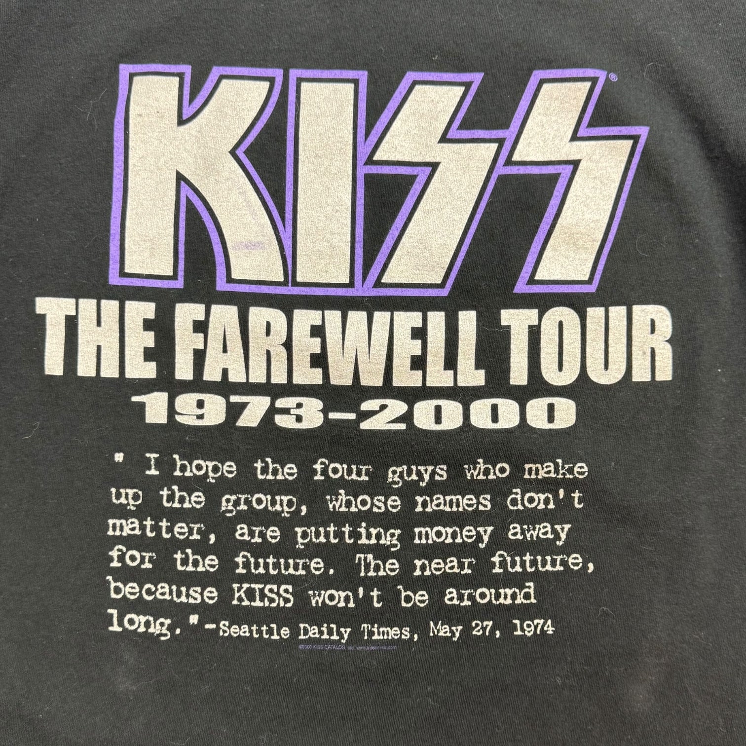 2000 KISS The Farewell Tour Tee Black