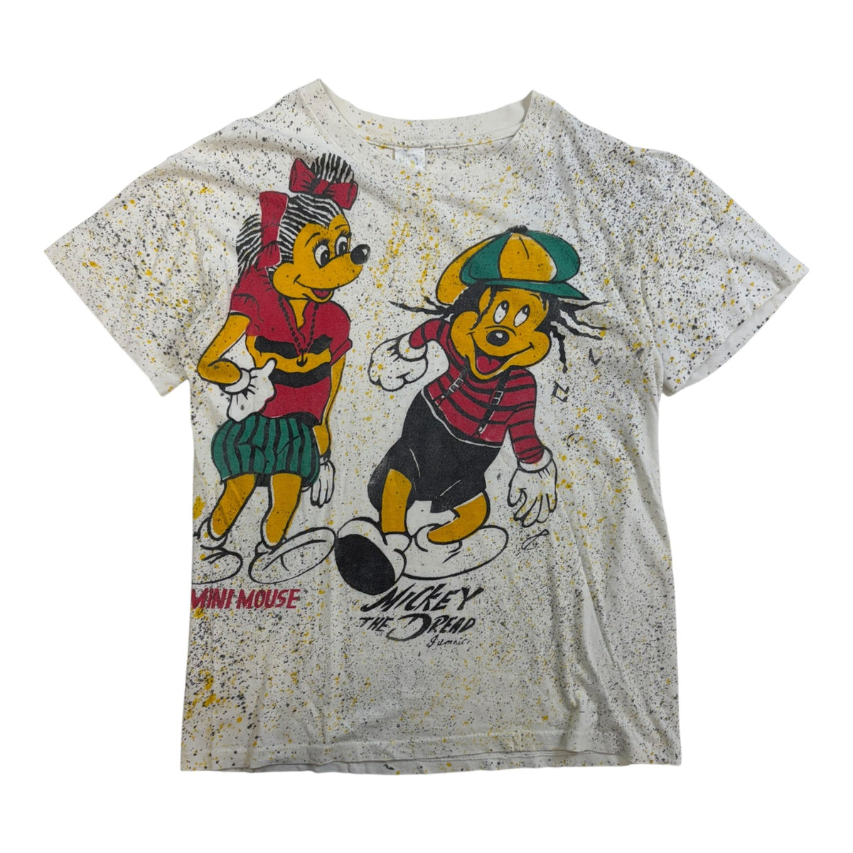 Vintage 1990 Mickey Dread Head T-Shirt White
