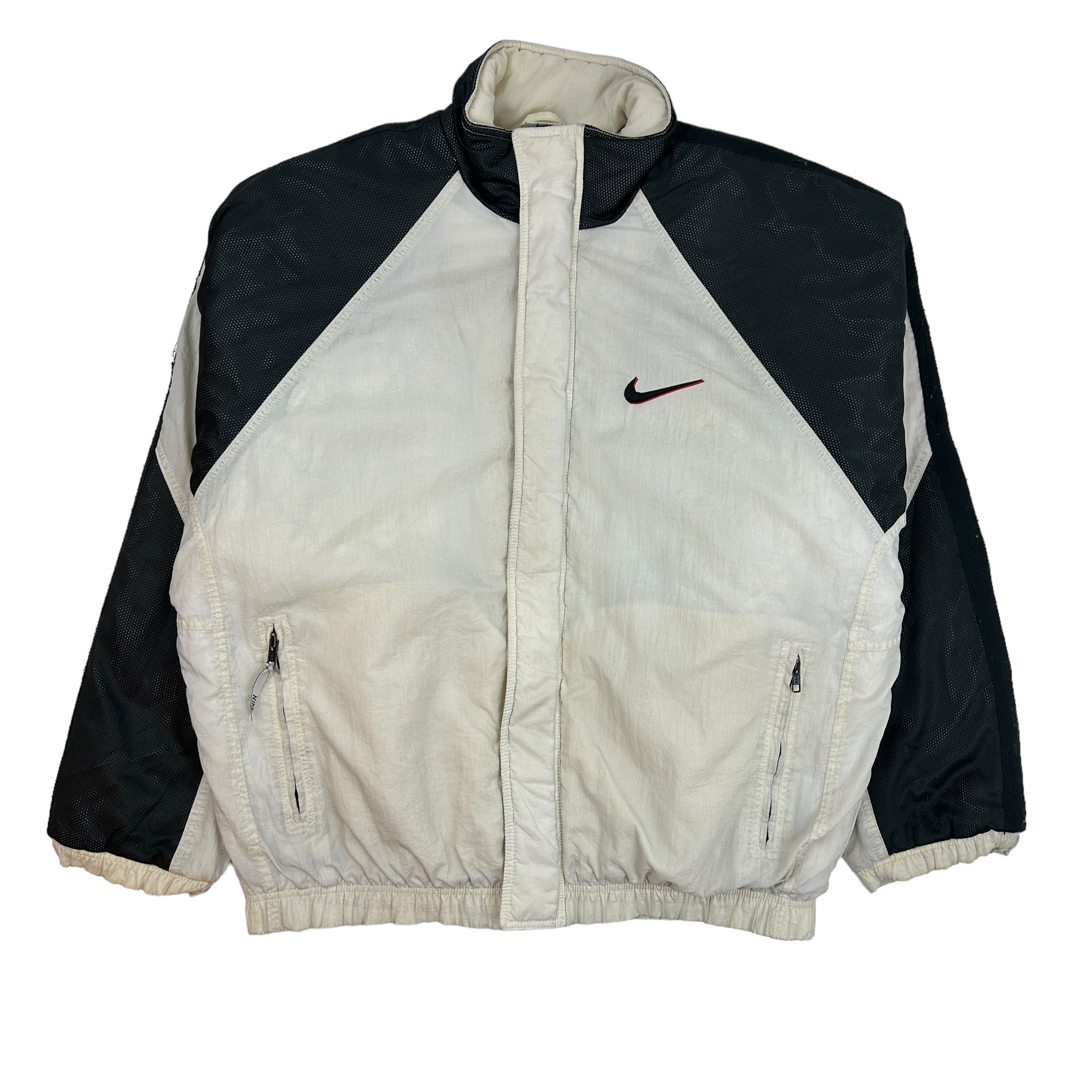 Vintage Nike Swoosh Bomber Jacket White/Black