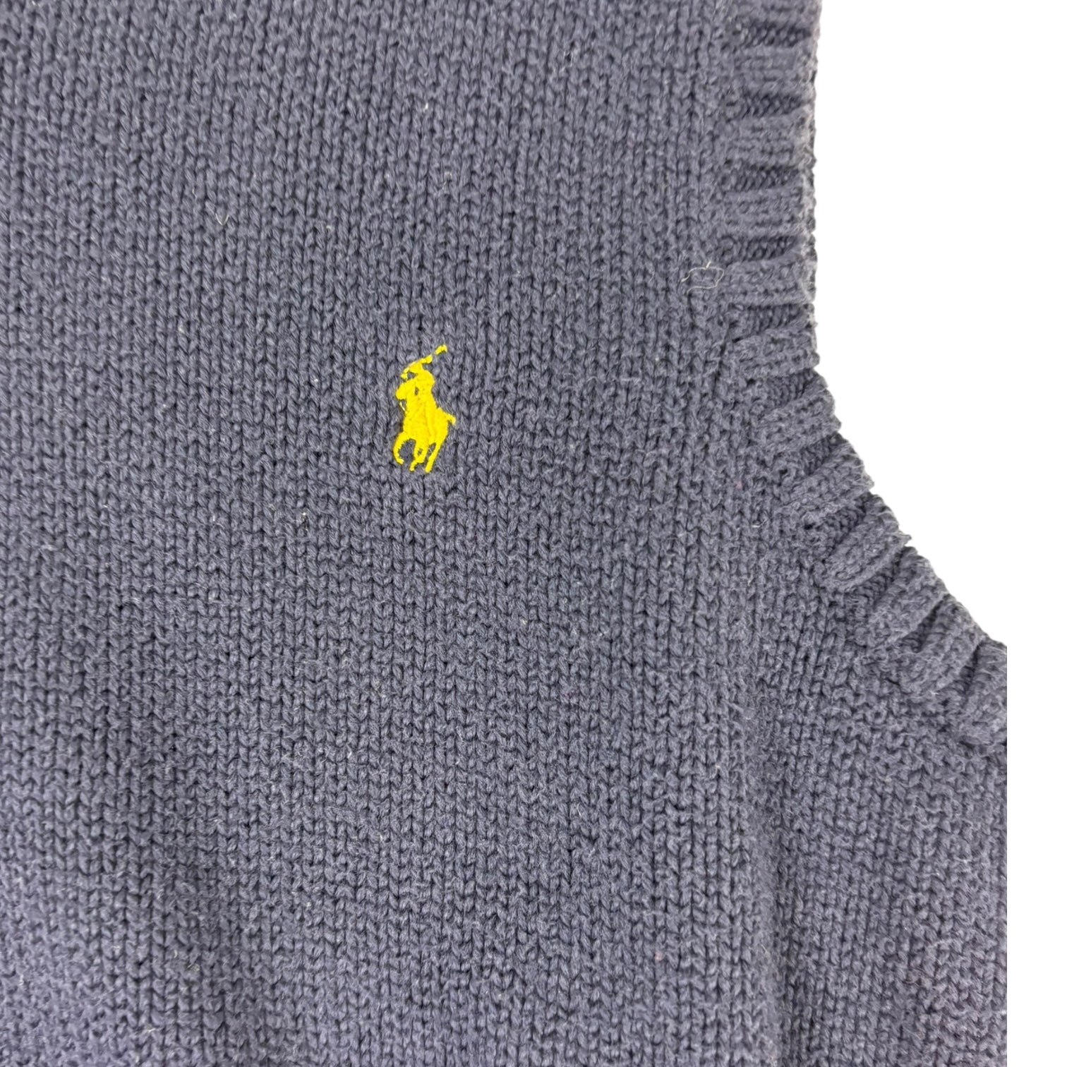 Vintage Polo Ralph Knit Cotton Sweater Vest Navy