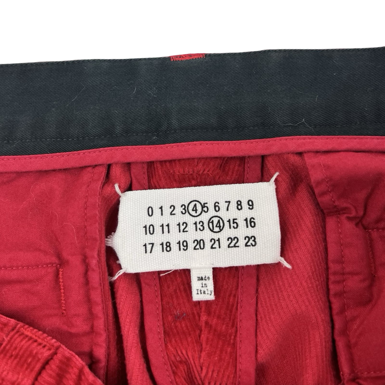 Maison Margiela Wide-Leg Cotton Corduroy Trousers Red