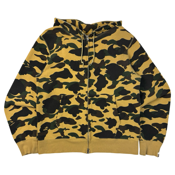 BAPE 1st Camo Shark Full Zip Hoodie Yellow