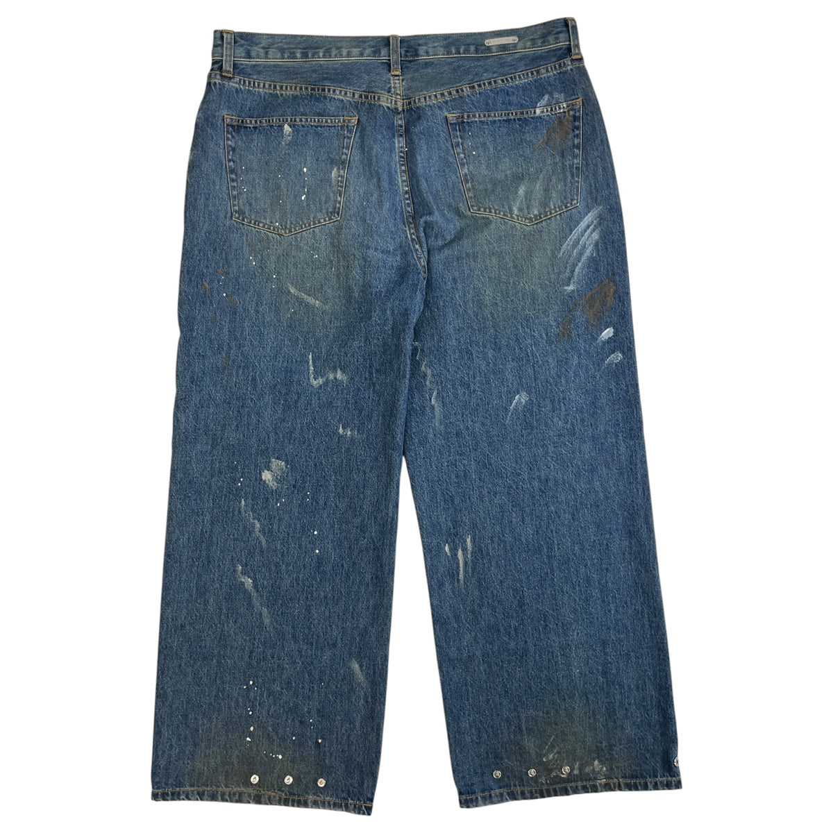 Helmut Lang Cropped Wide Leg Painter Jeans