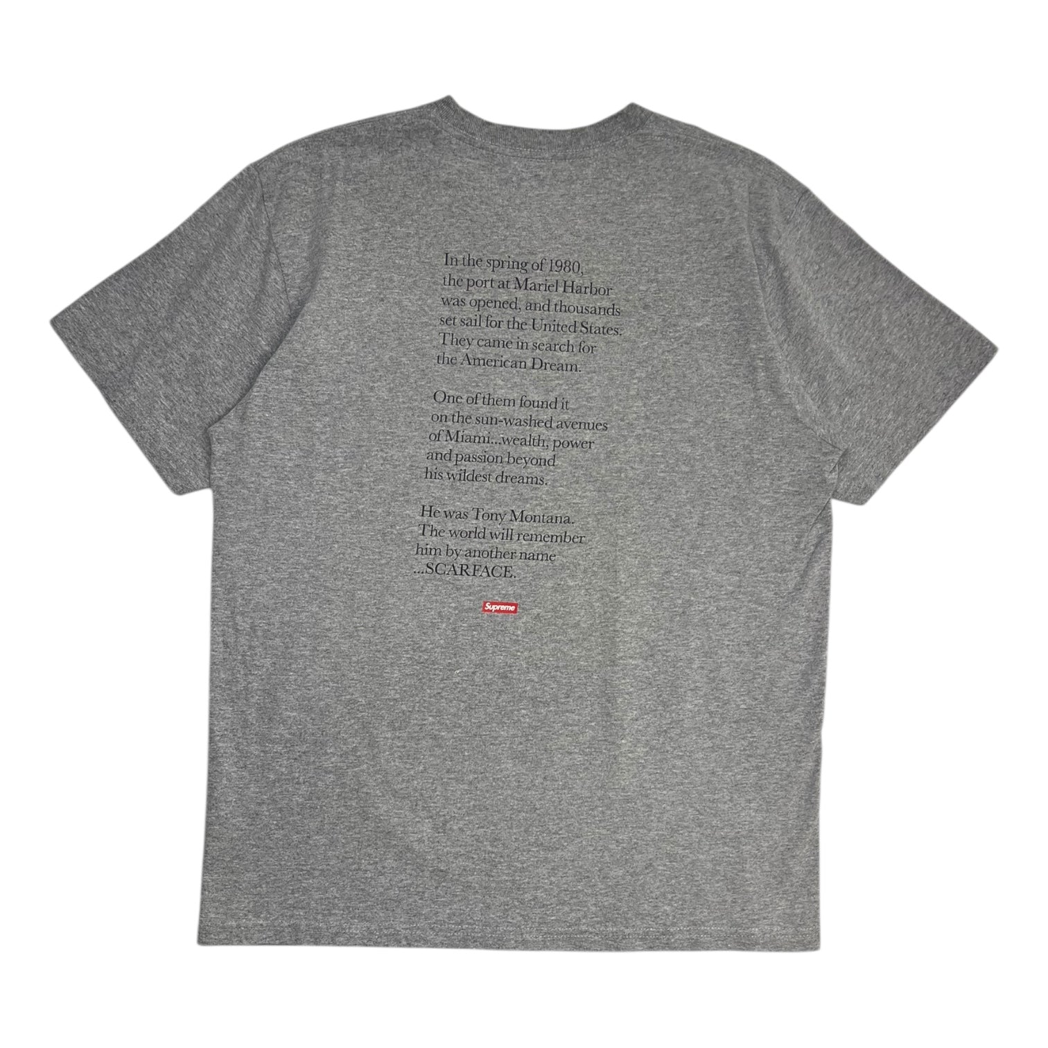 Supreme Scarface Split Tee Heather Grey