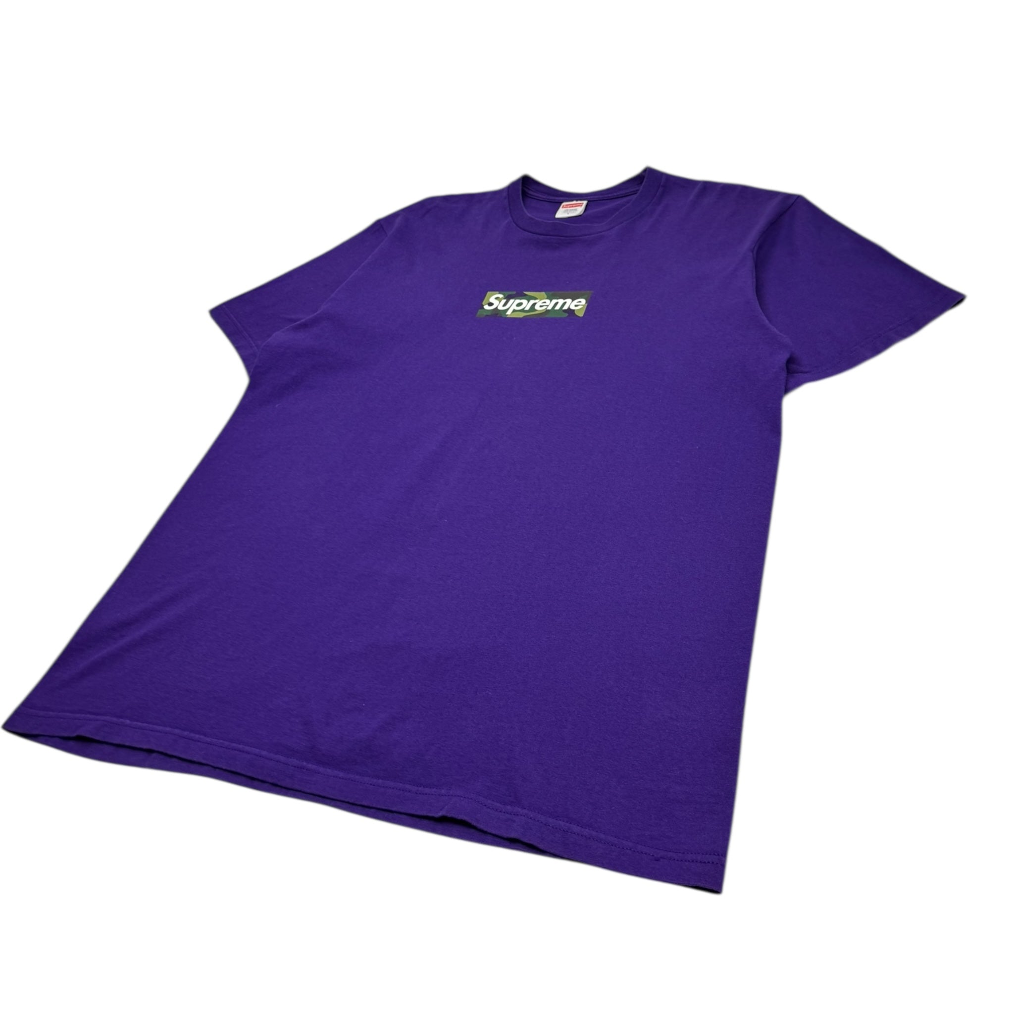 Supreme Box Logo Tee Purple/Camo