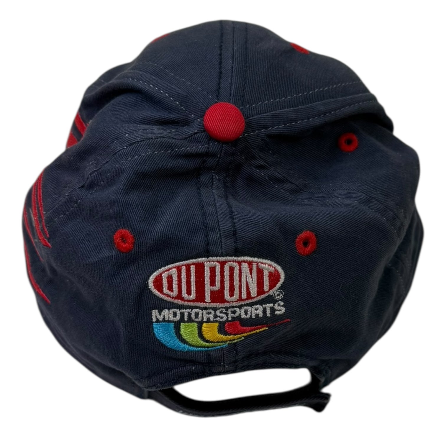Vintage Du Point Motorsports StrapBack Hat Navy