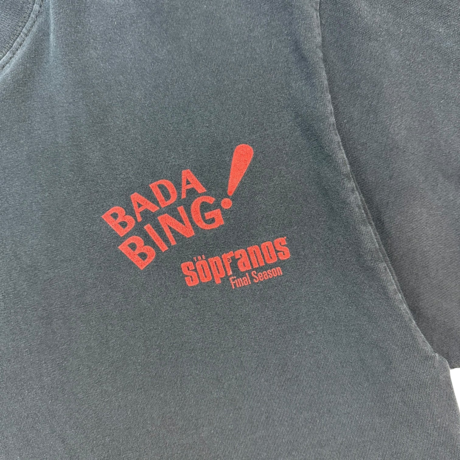 Vintage The Sopranos ‘Bada Bing’ Final Season Promo Tee Black