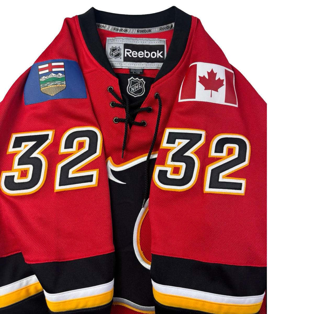 Vintage Reebok Calgary Flames Paul Byron NHL Home Jersey