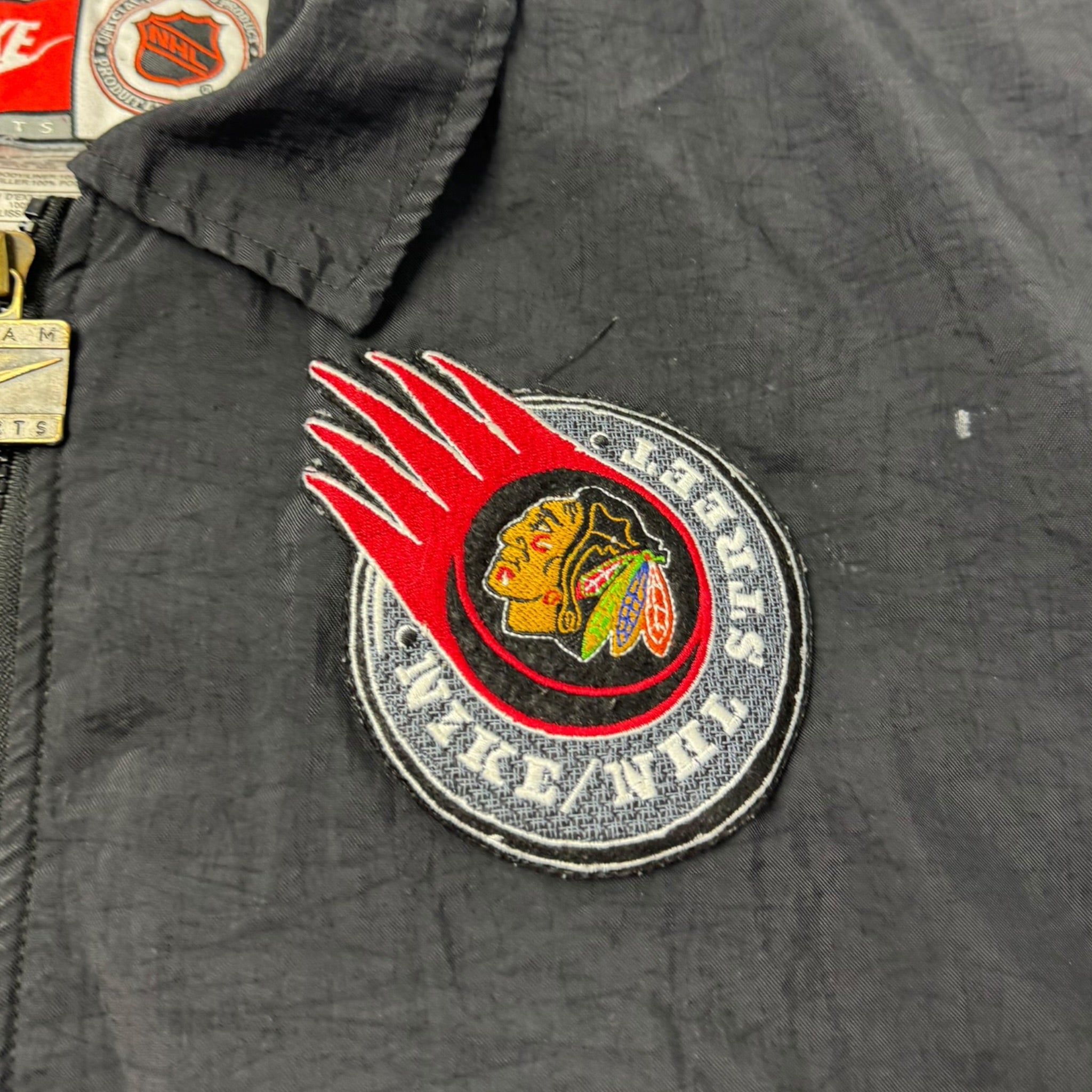 Vintage 90s Nike Chicago Blackhawkes NHL Zip Jacket