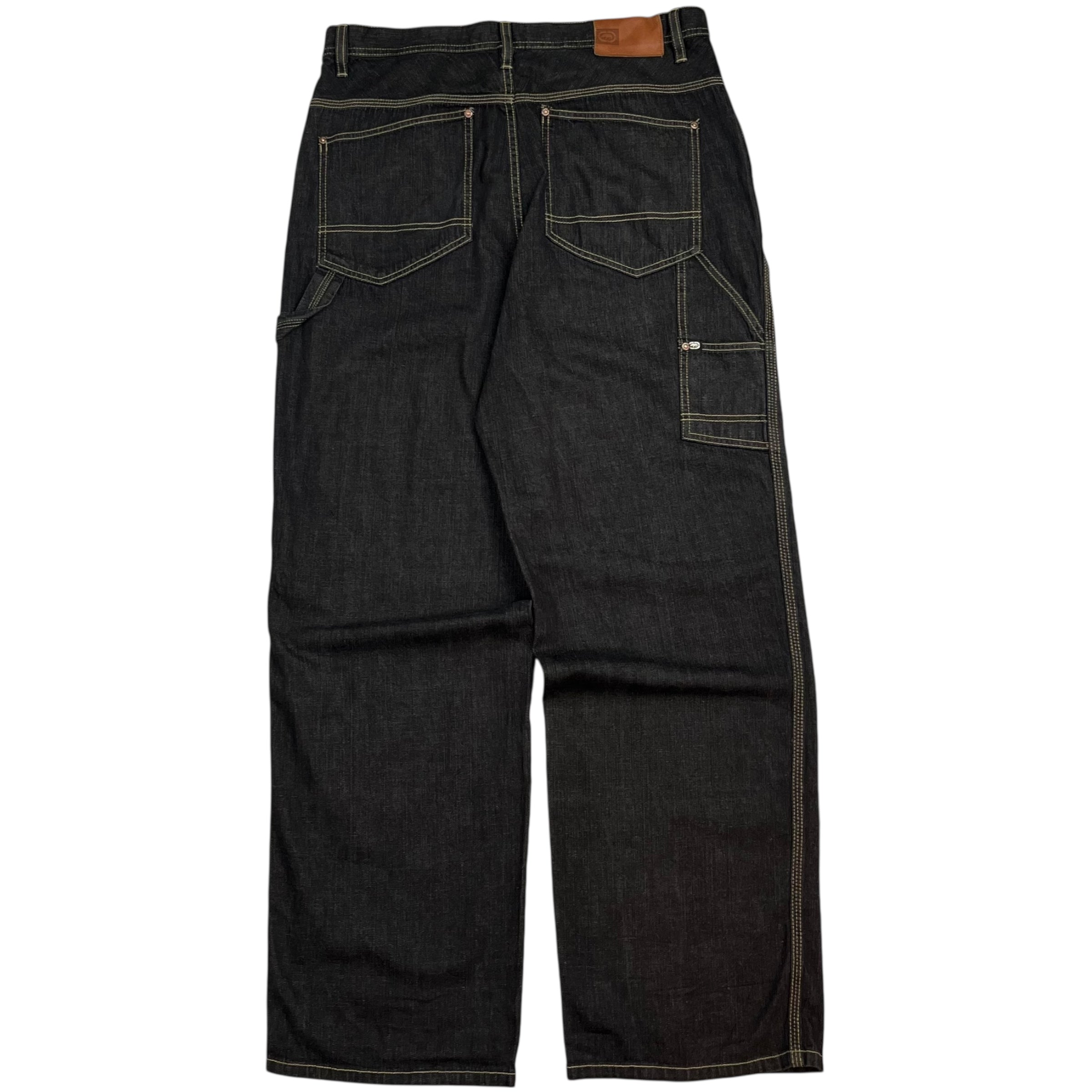 Ecko Unltd Baggy Carpenter Denim Pants Black