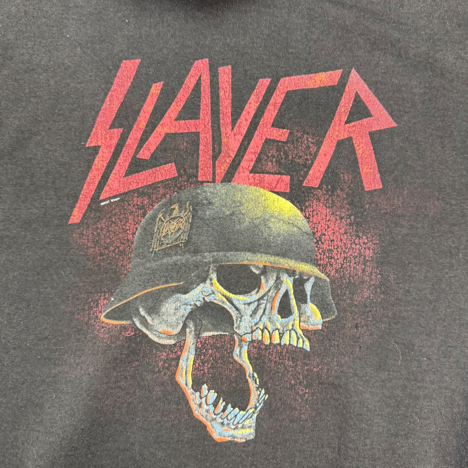 Vintage Slayer Zip Up Hoodie Black
