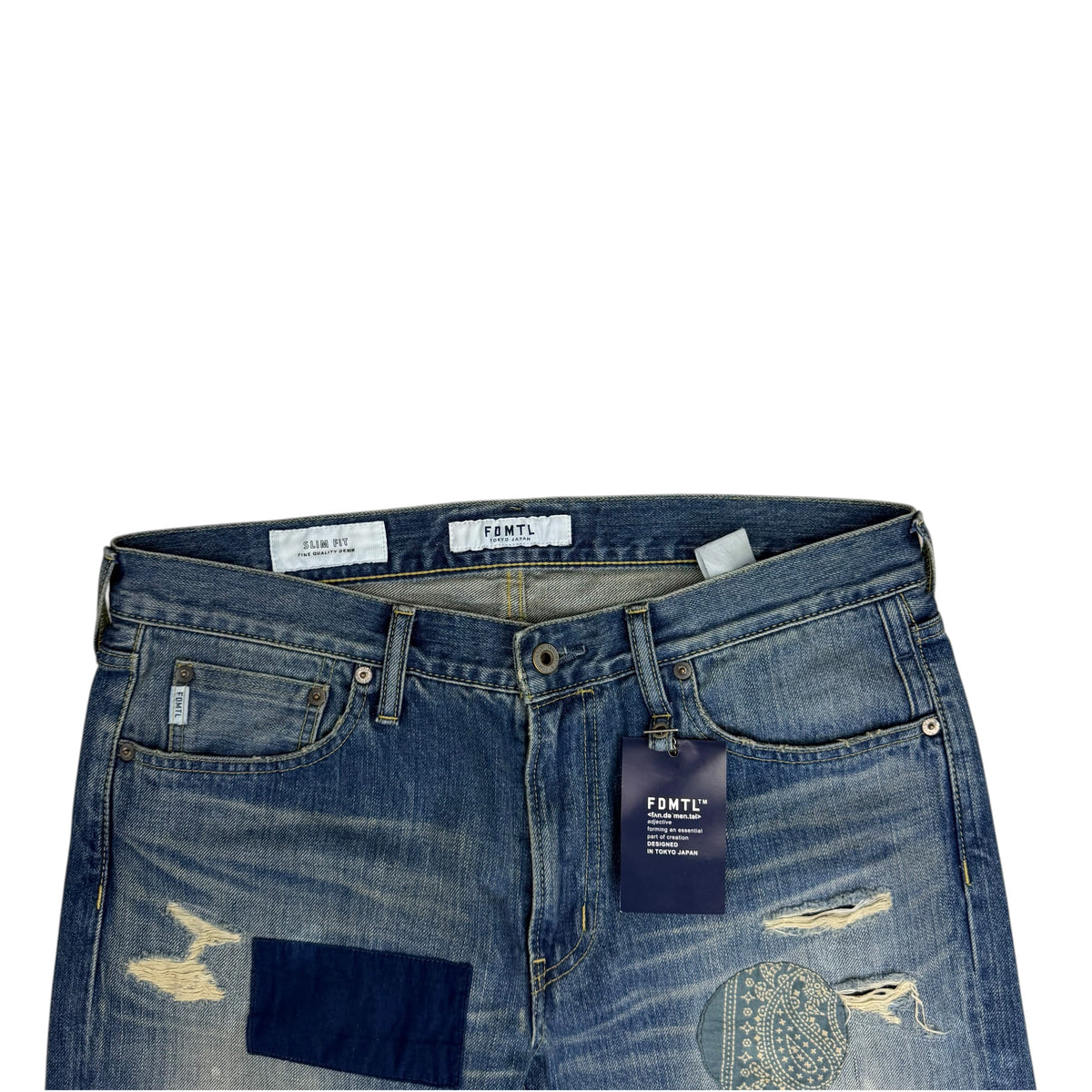 FDMTL Japan Patchwork Jeans Blue