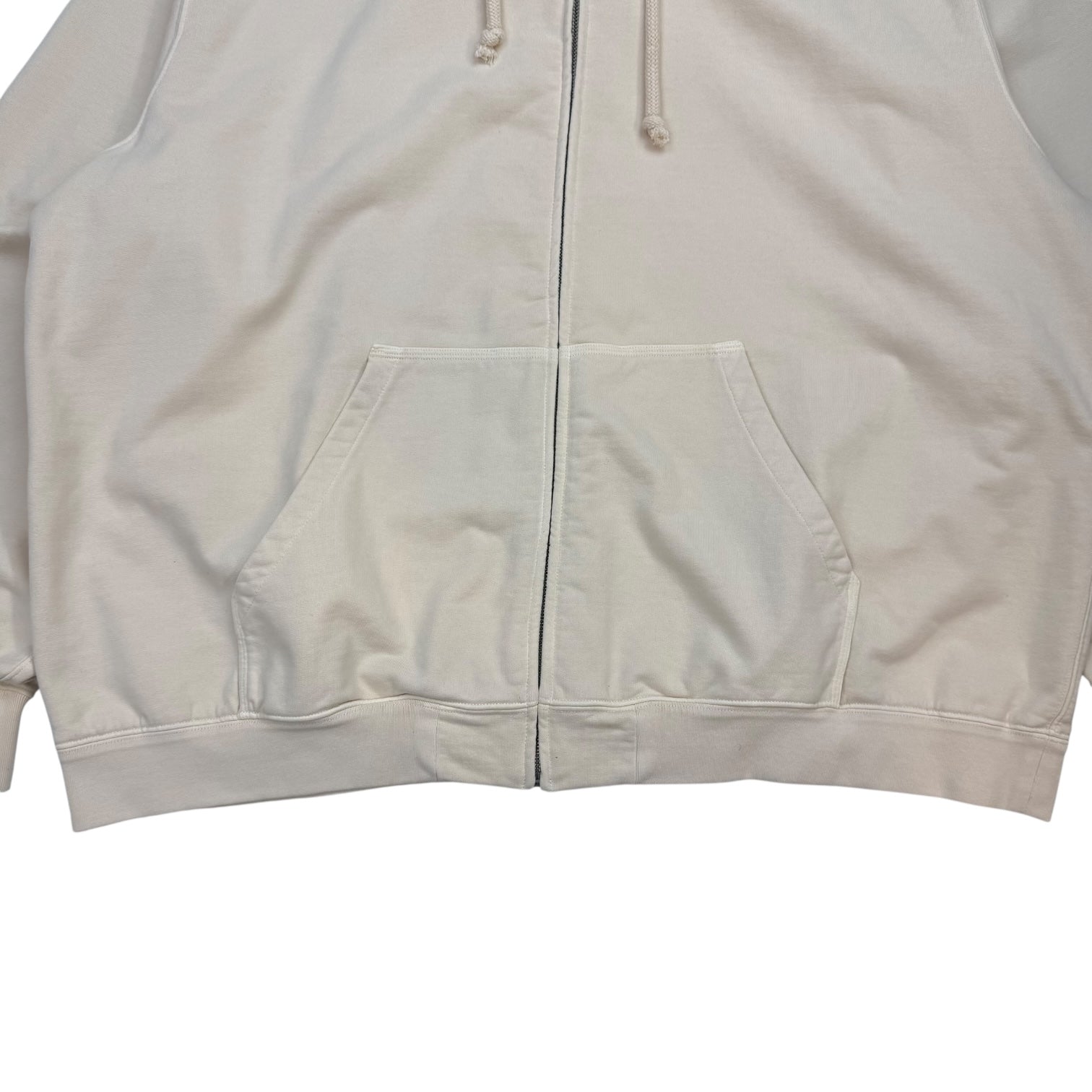 Maison Margiela Embroidered Logo Hoodie Cream