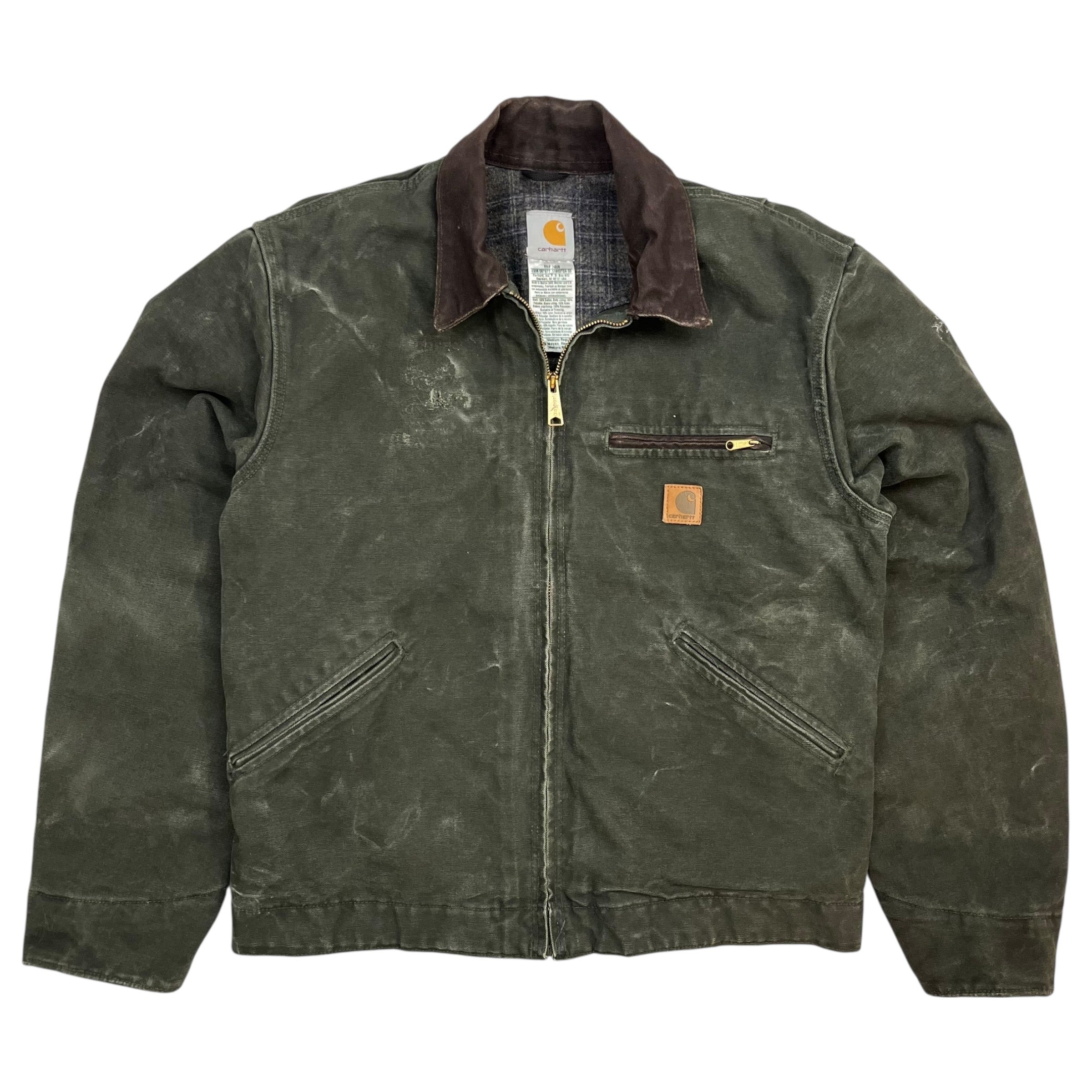 Vintage Carhartt Detroit Blanket Lined Jacket Moss Green