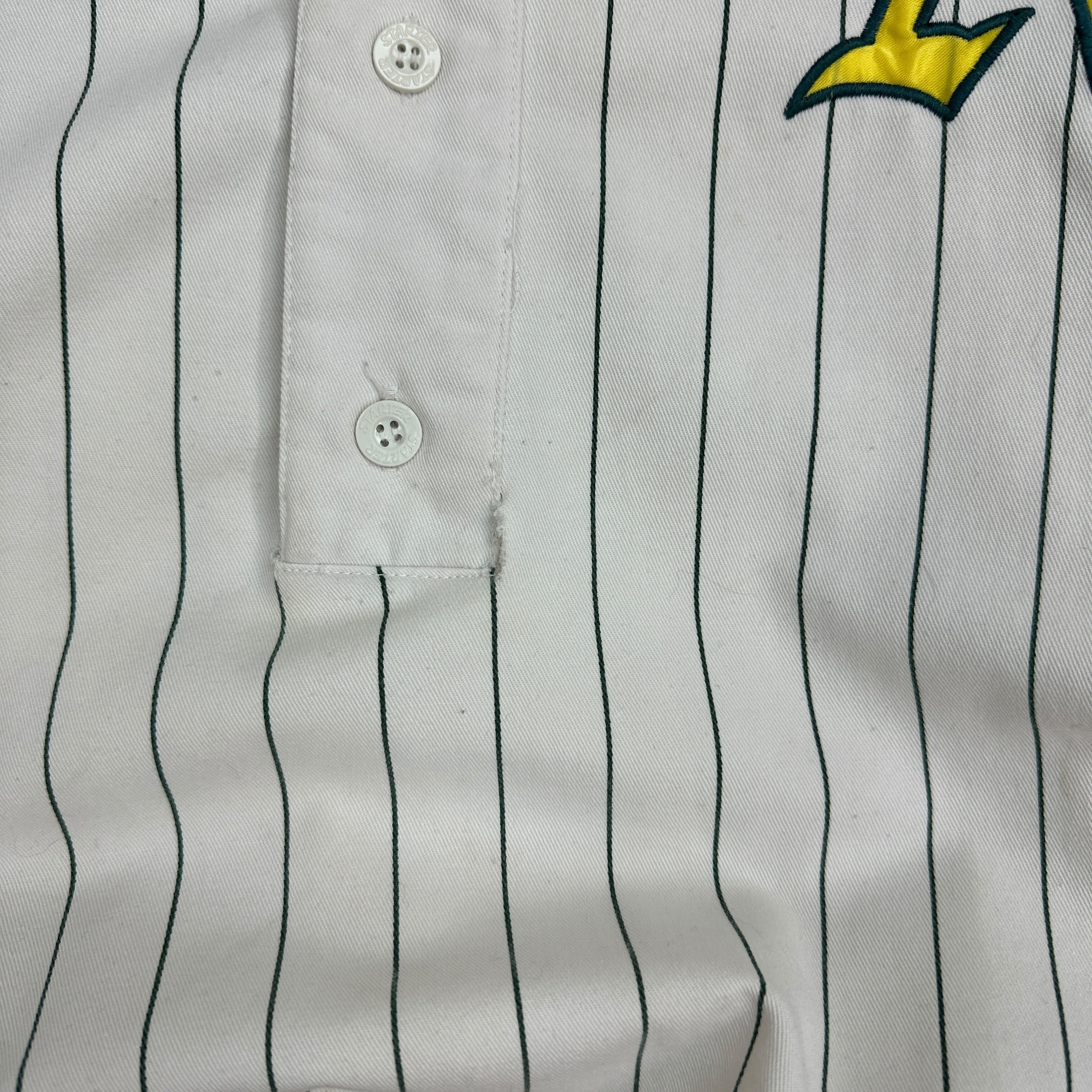 Vintage Starter Oakland Athletics Pin Stripe Crewneck White/Green