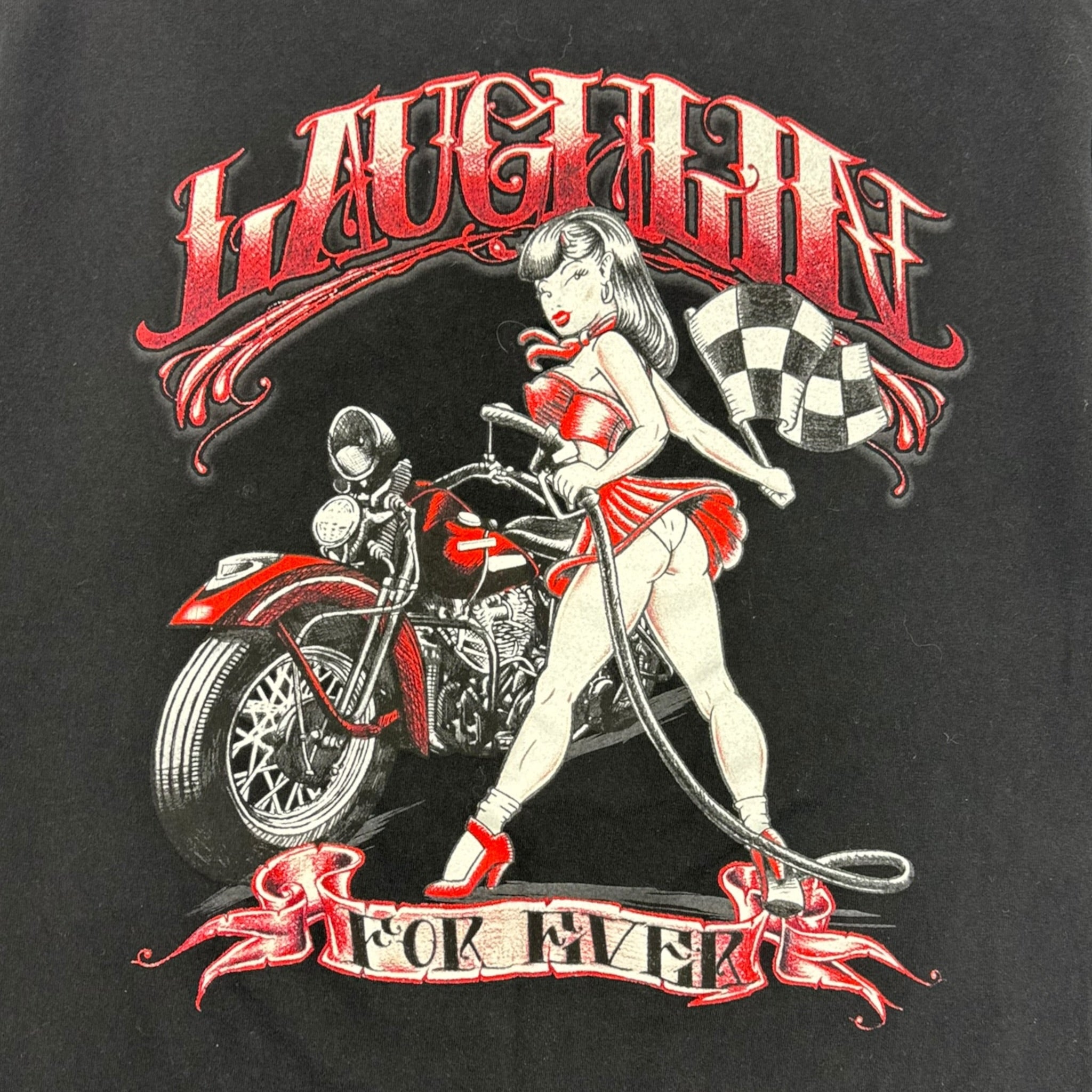 Vintage Y2K Full Service ‘Laughlin’ Pin Up Girl T-Shirt