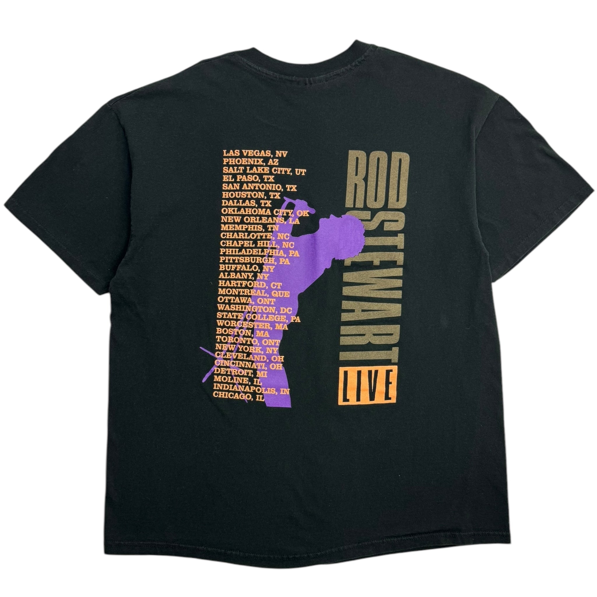 1996 Rod Stewart Live Tee Black