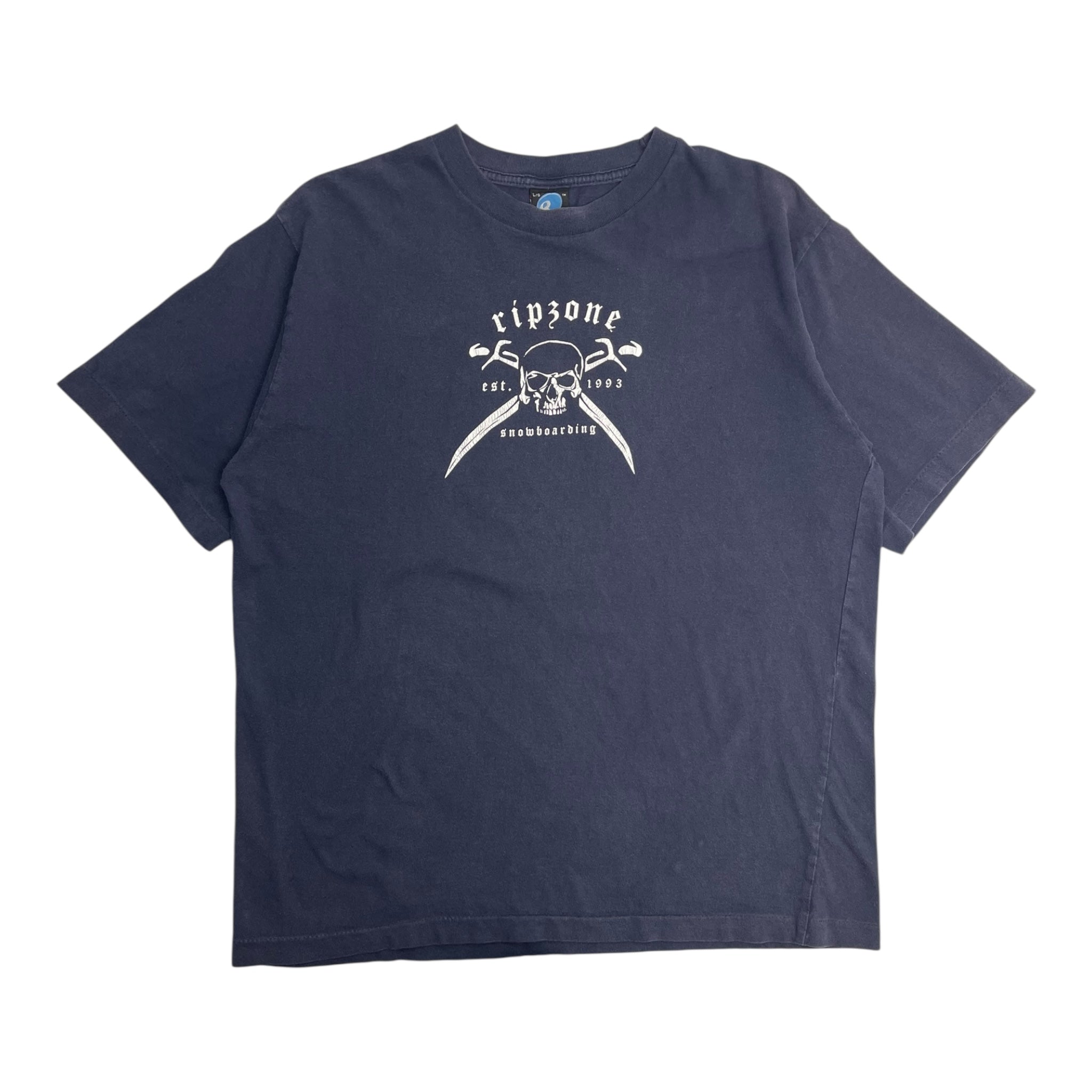 Vintage Ripzone Snowboarding T-Shirt Navy