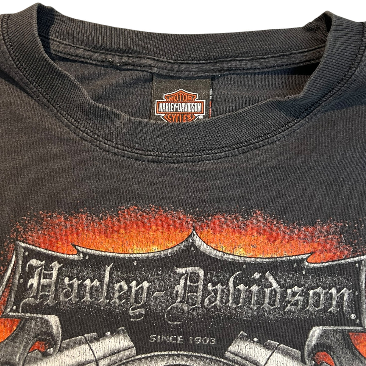 Vintage Harley Davidson Oshawa, Ontario Canada Long Sleeve T-Shirt Black