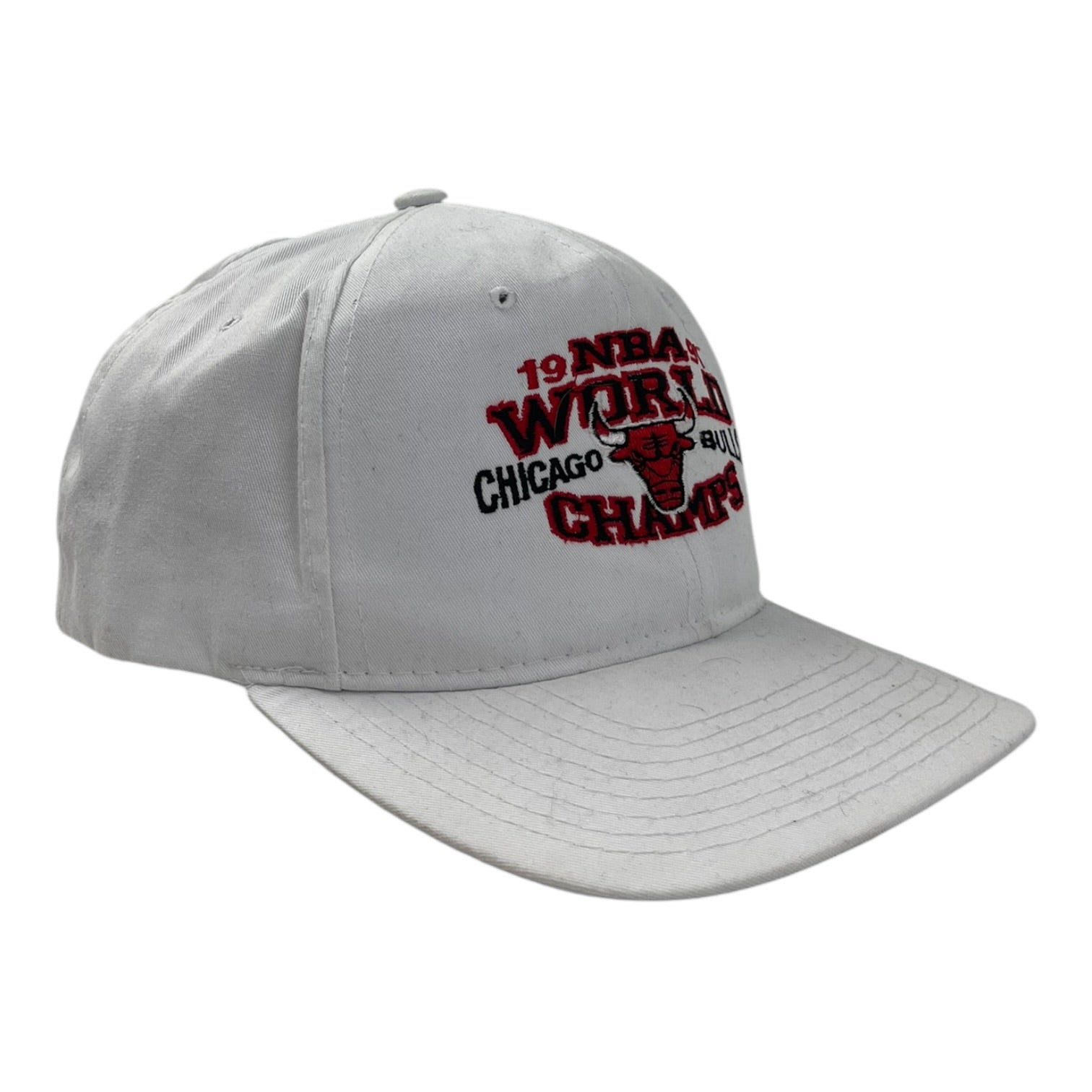 1991 Chicago Bulls World Champs Ted Fletcher SnapBack Hat White