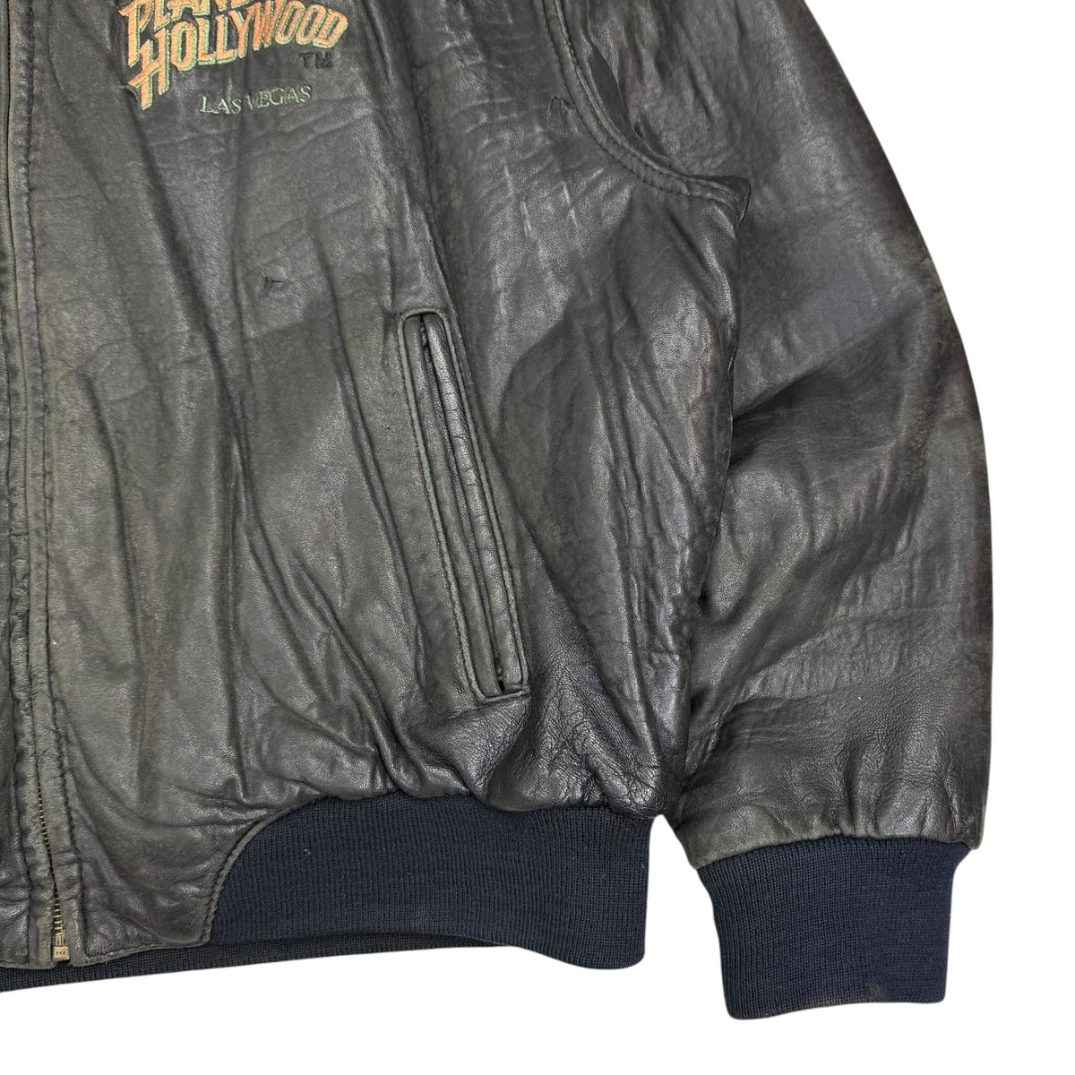 Vintage Planet Hollywood Las Vegas Leather Jacket Black