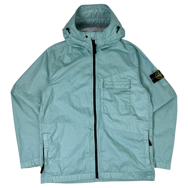 Stone Island Membrana 3L TC Hooded Jacket Aqua