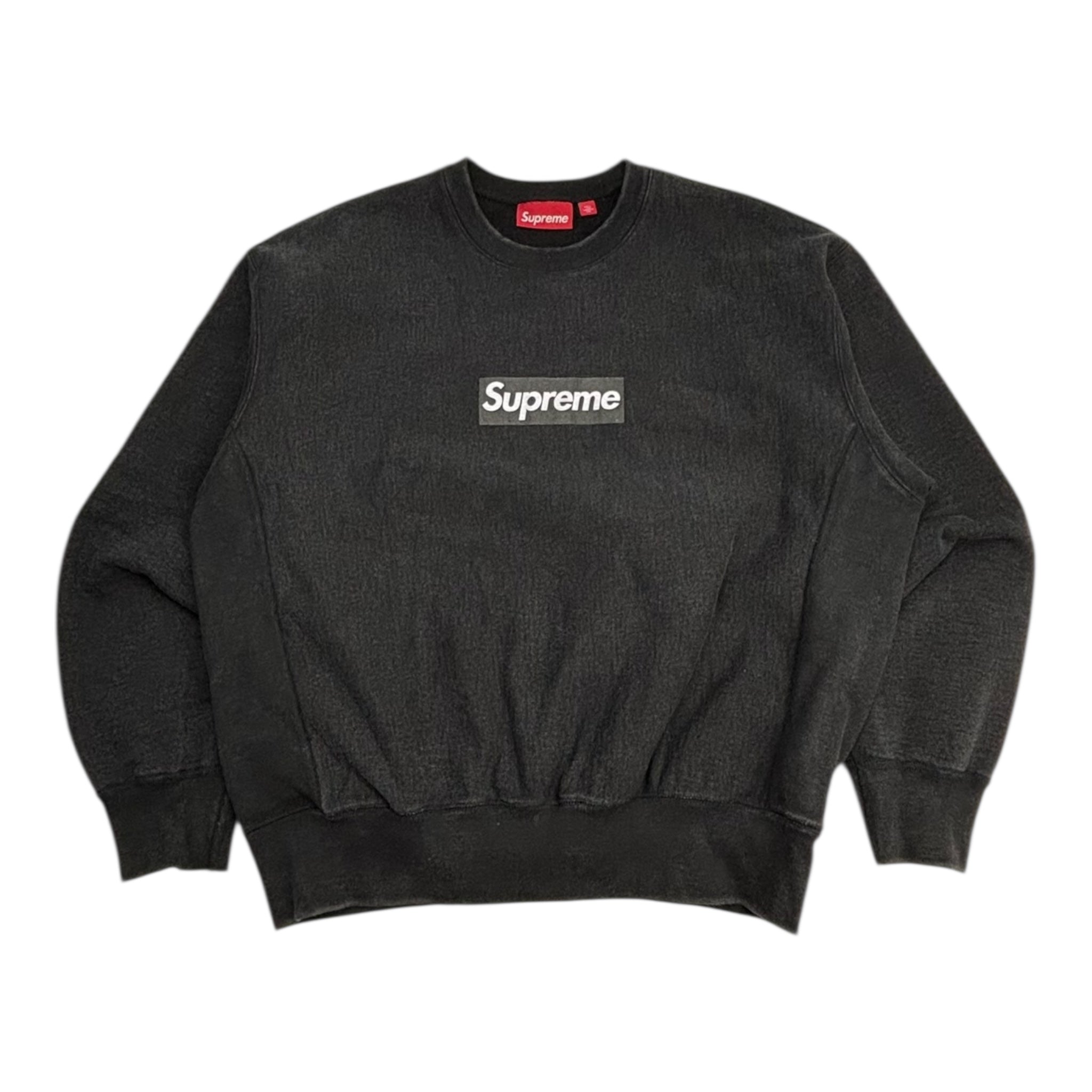 Supreme Washed Box Logo Crewneck Black