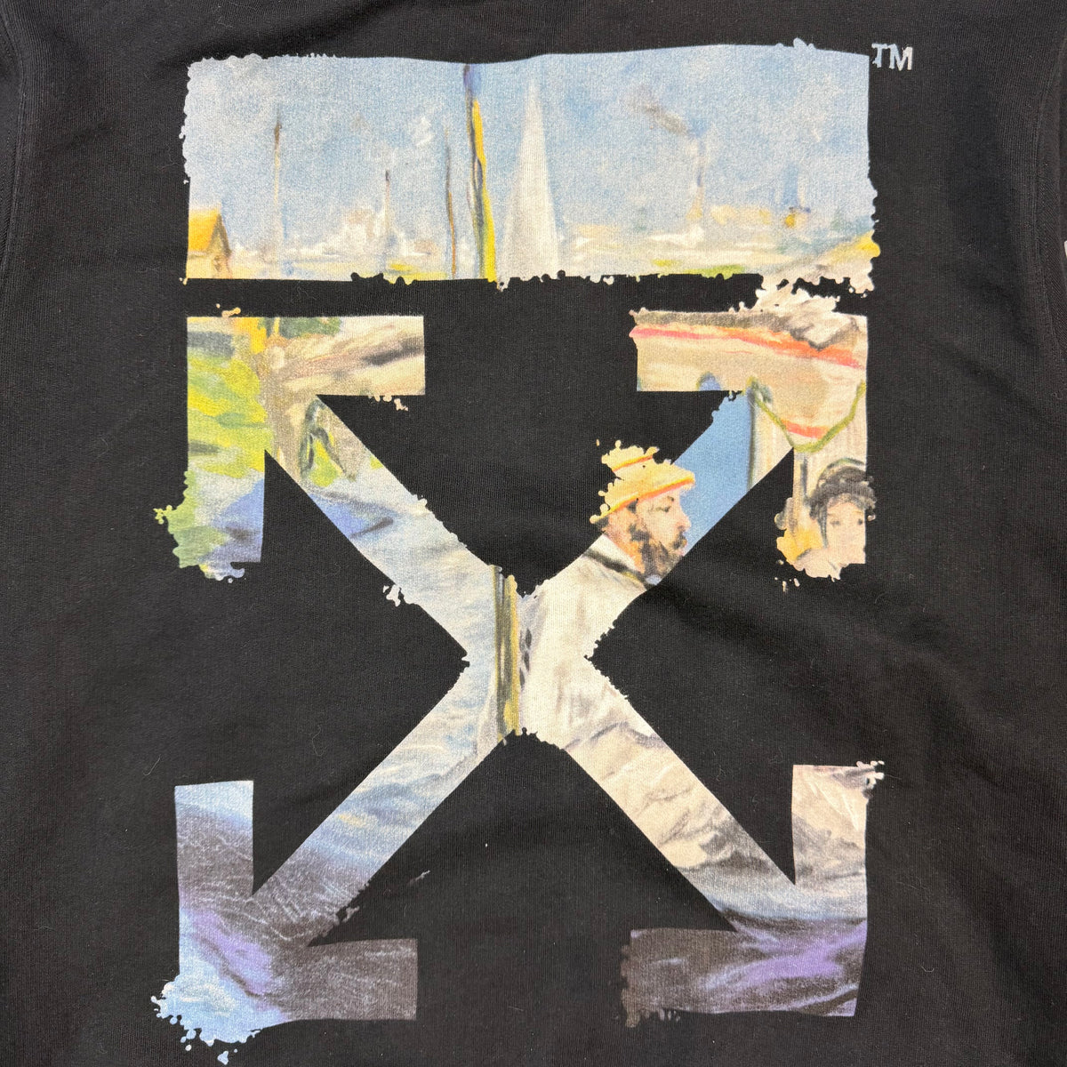 Off-White Impressionism Monet Arrow Zip Up Hoodie Black