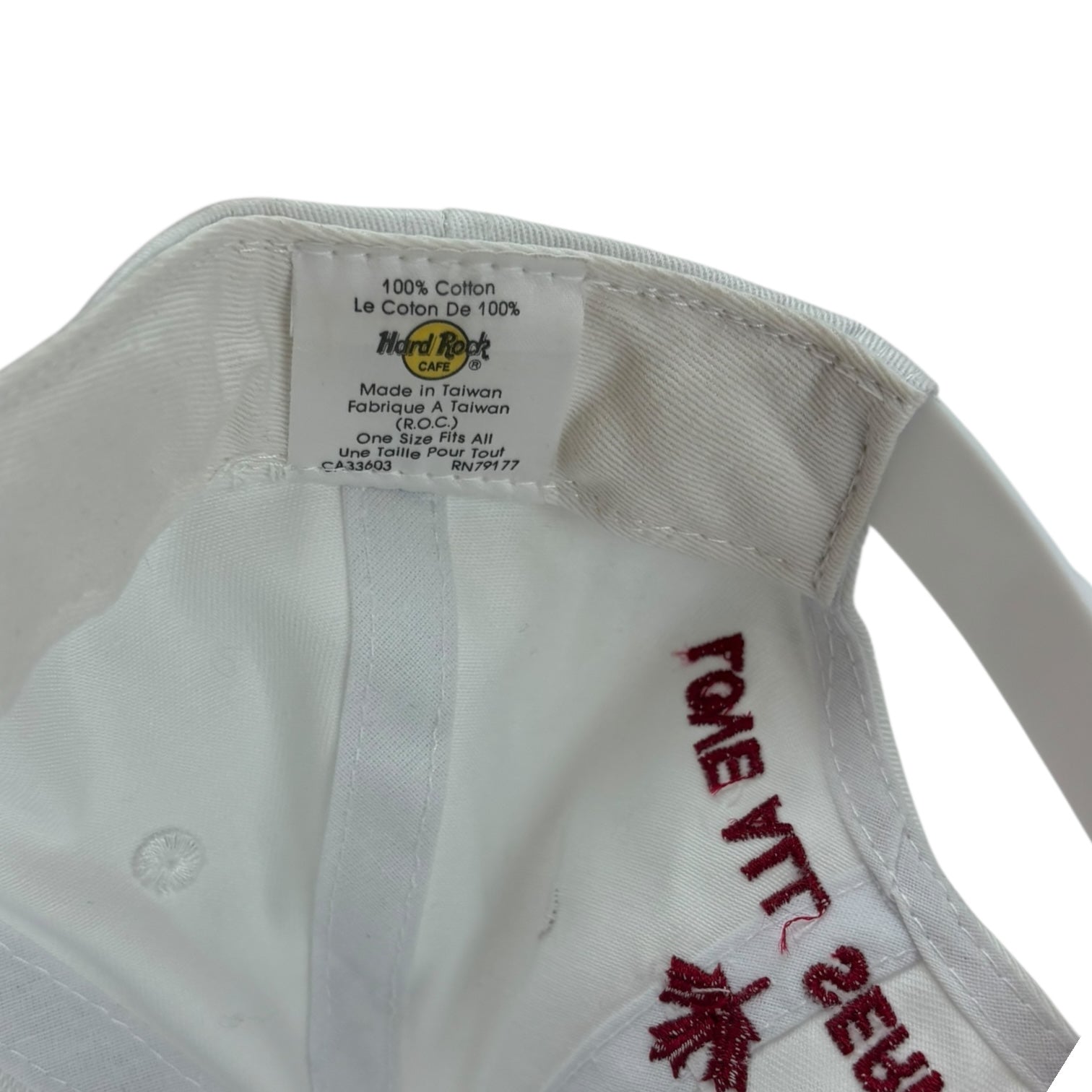 Vintage Hard Rock Cafe Whistler Snap Back Hat White