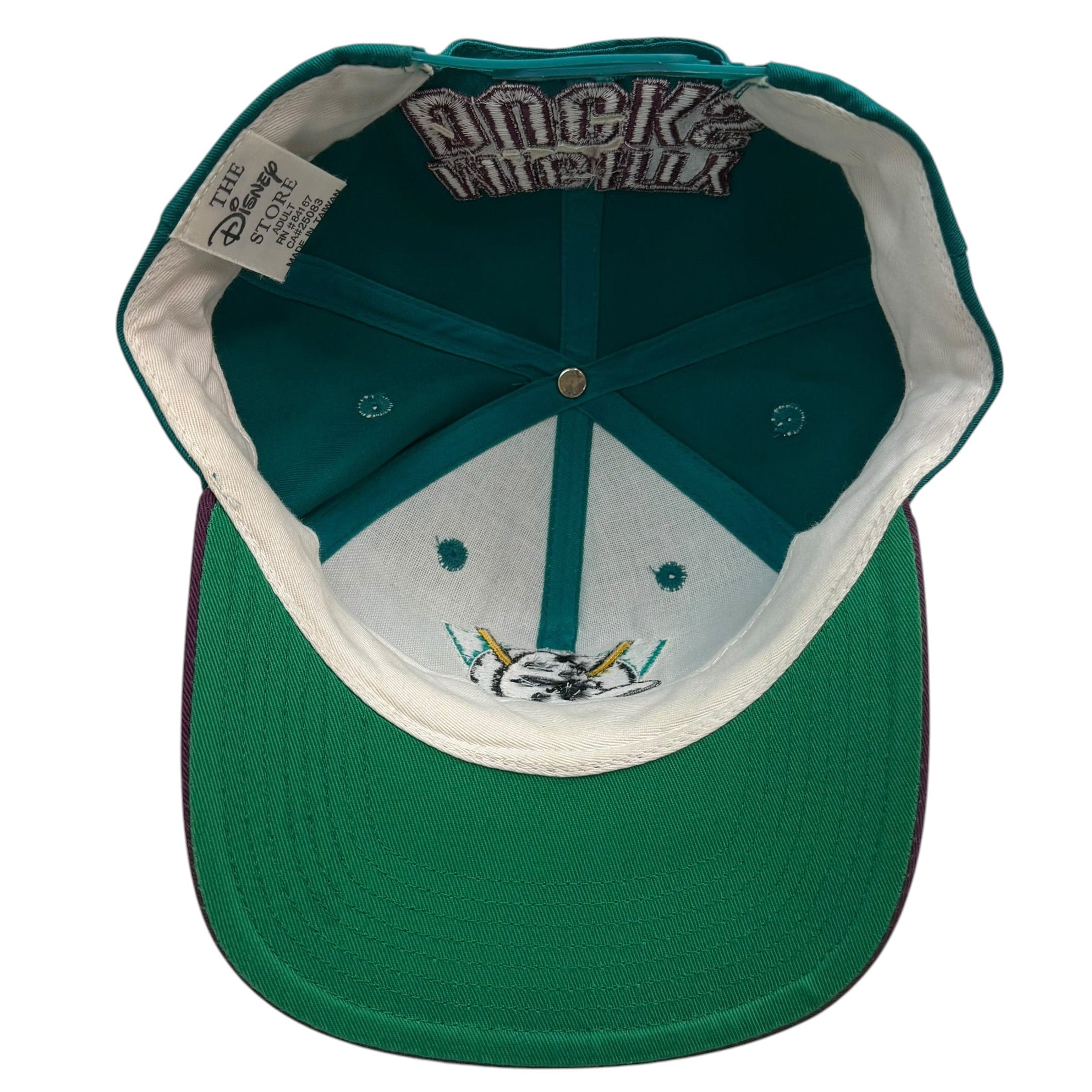 Vintage Disney Anaheim Mighty Ducks Snapback Hat Teal/Purple