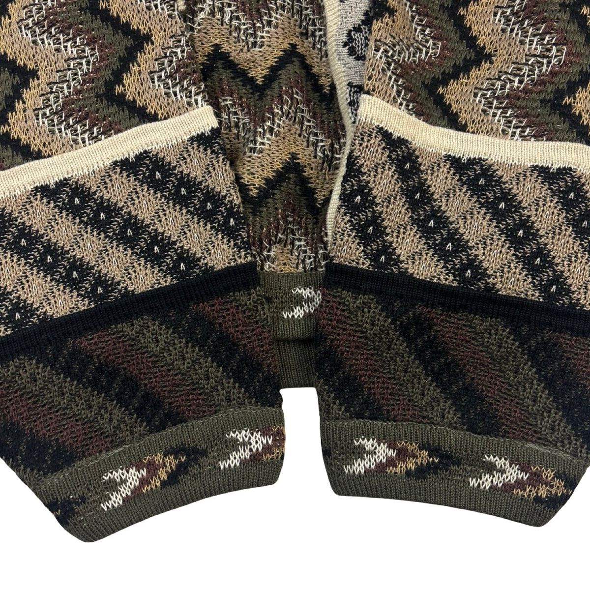 Vintage Tundra 3D Knit Sweater Abstract Brown