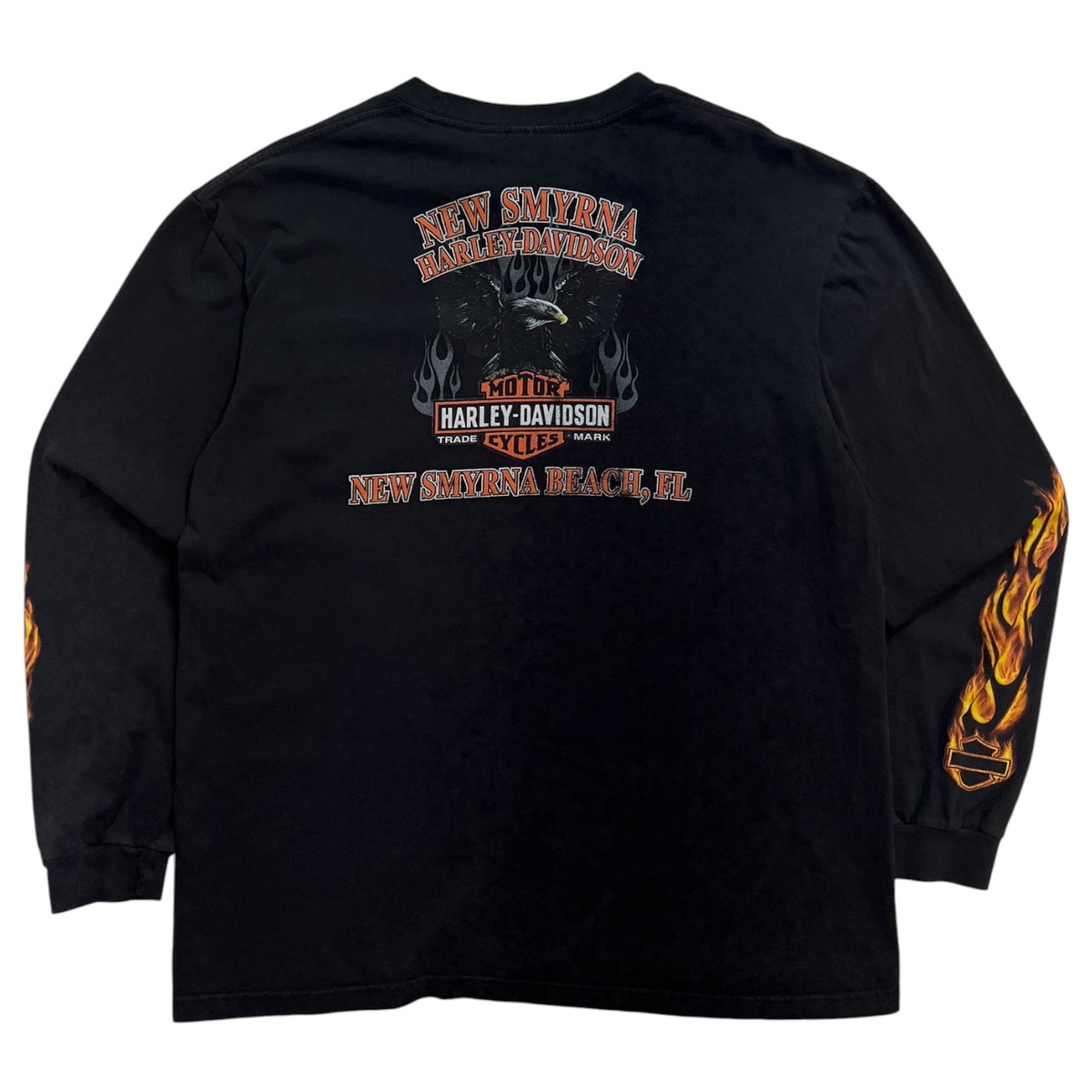 Vintage Harley Davidson New Smyrna, Florida Long Sleeve T-Shirt Black